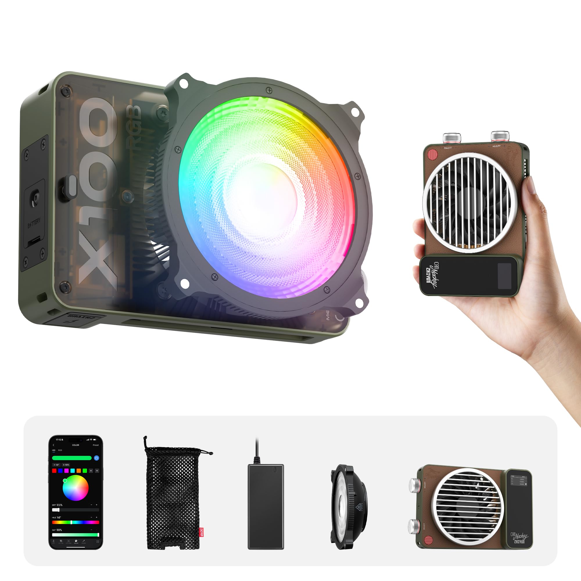 Zhiyun MOLUS X100 RGB V2 - Luce Video LED 100W