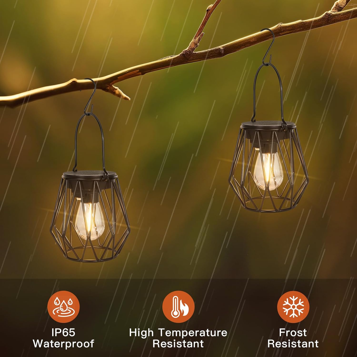 Ketom Lanterna Solare da Esterno 2 Pezzi Metallo - immagine 2