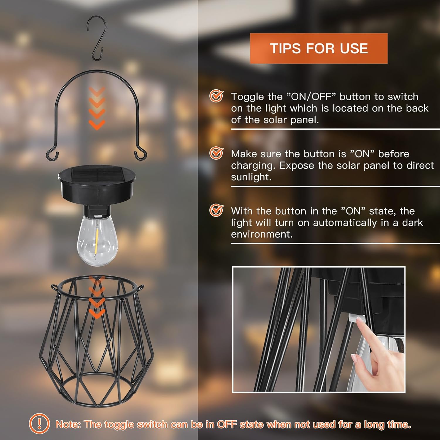 Ketom Lanterna Solare da Esterno 2 Pezzi Metallo - immagine 5