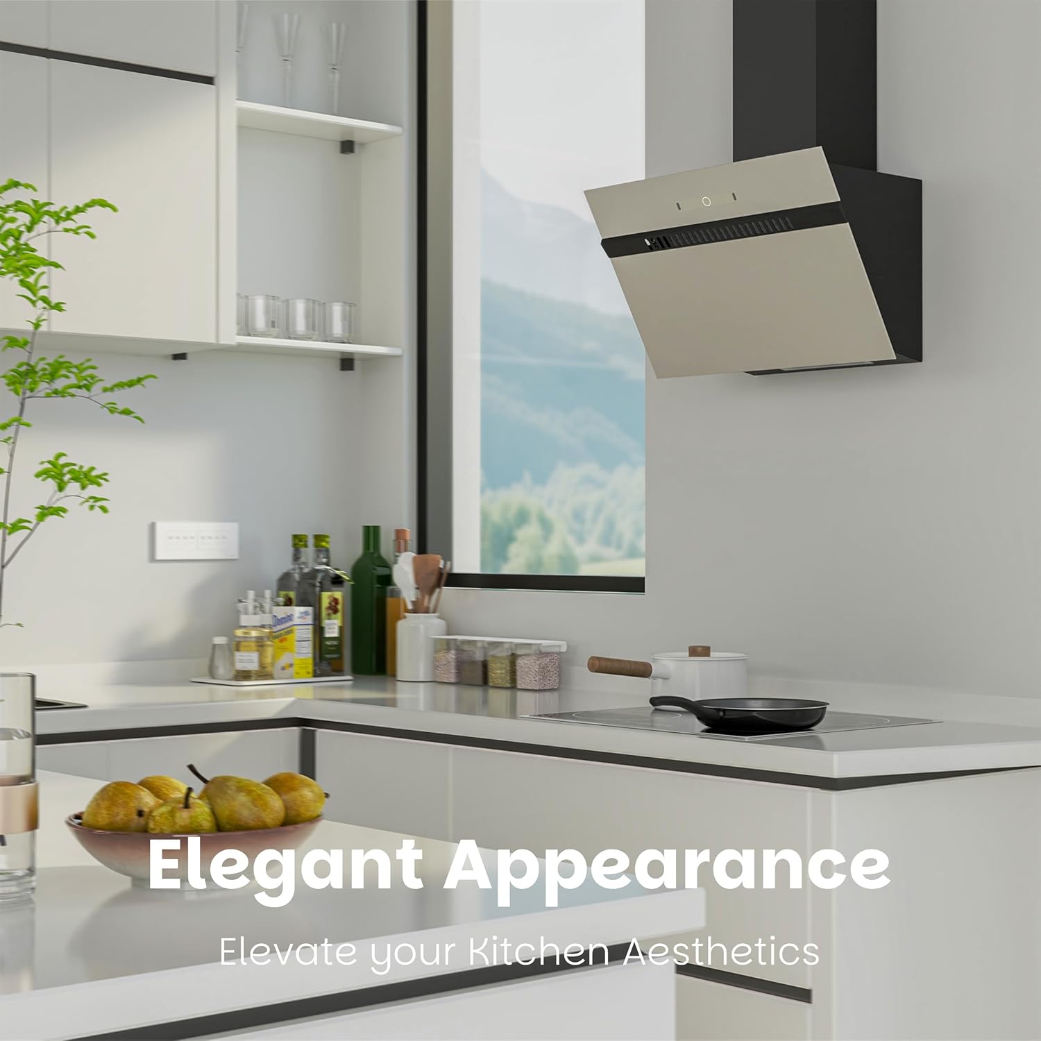 Firegas Cappa Aspirante Inclinata 60cm, Grigio - immagine 2