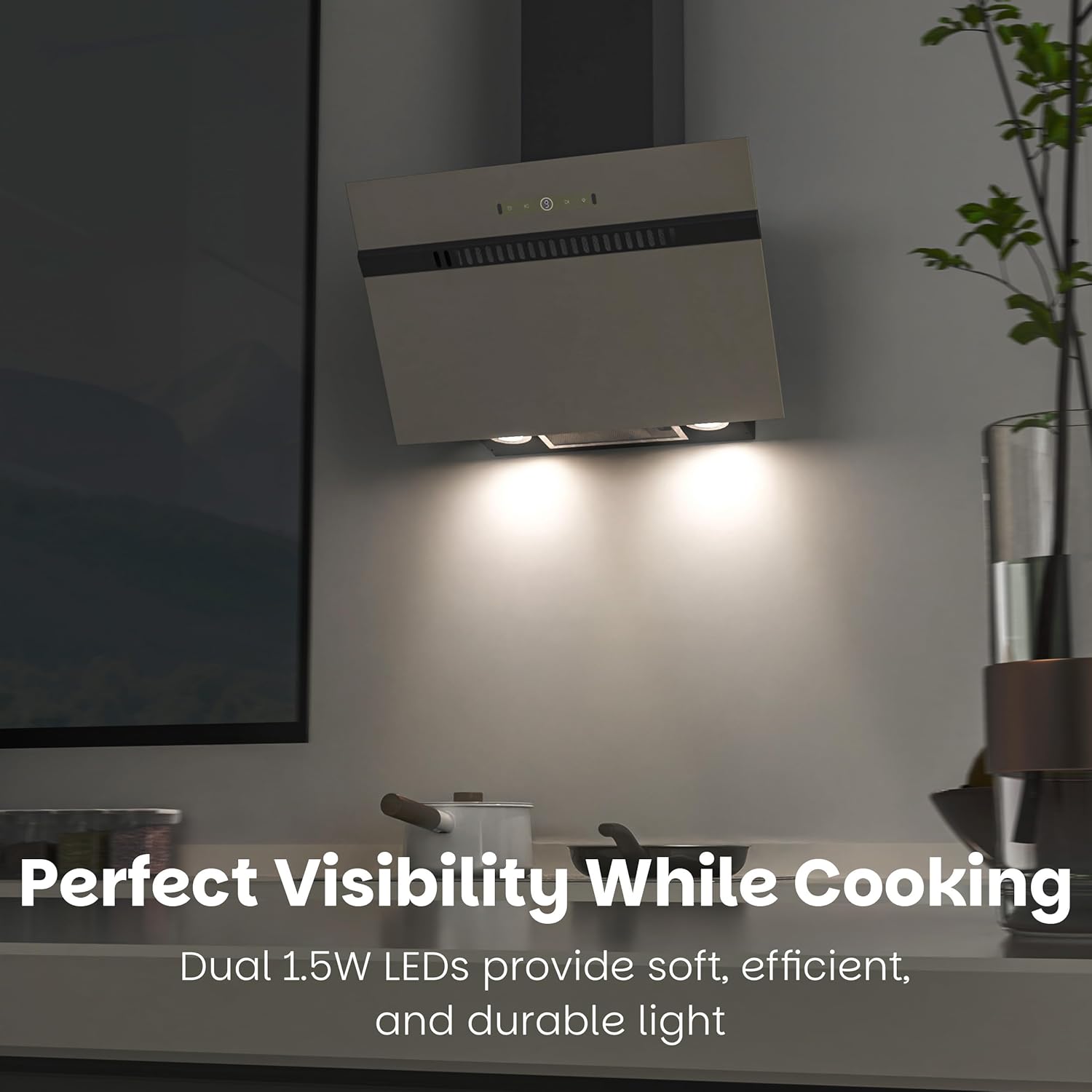 Firegas Cappa Aspirante Inclinata 60cm, Grigio - immagine 6