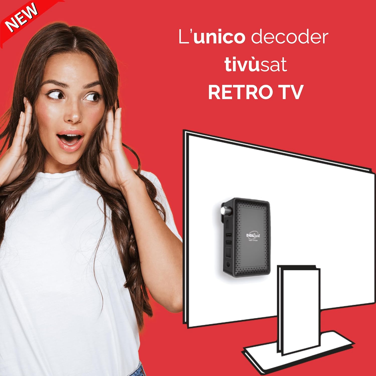 Decoder tivùsat RetroTV MICROSAT DVB-S2 HEVC H265 - immagine 3