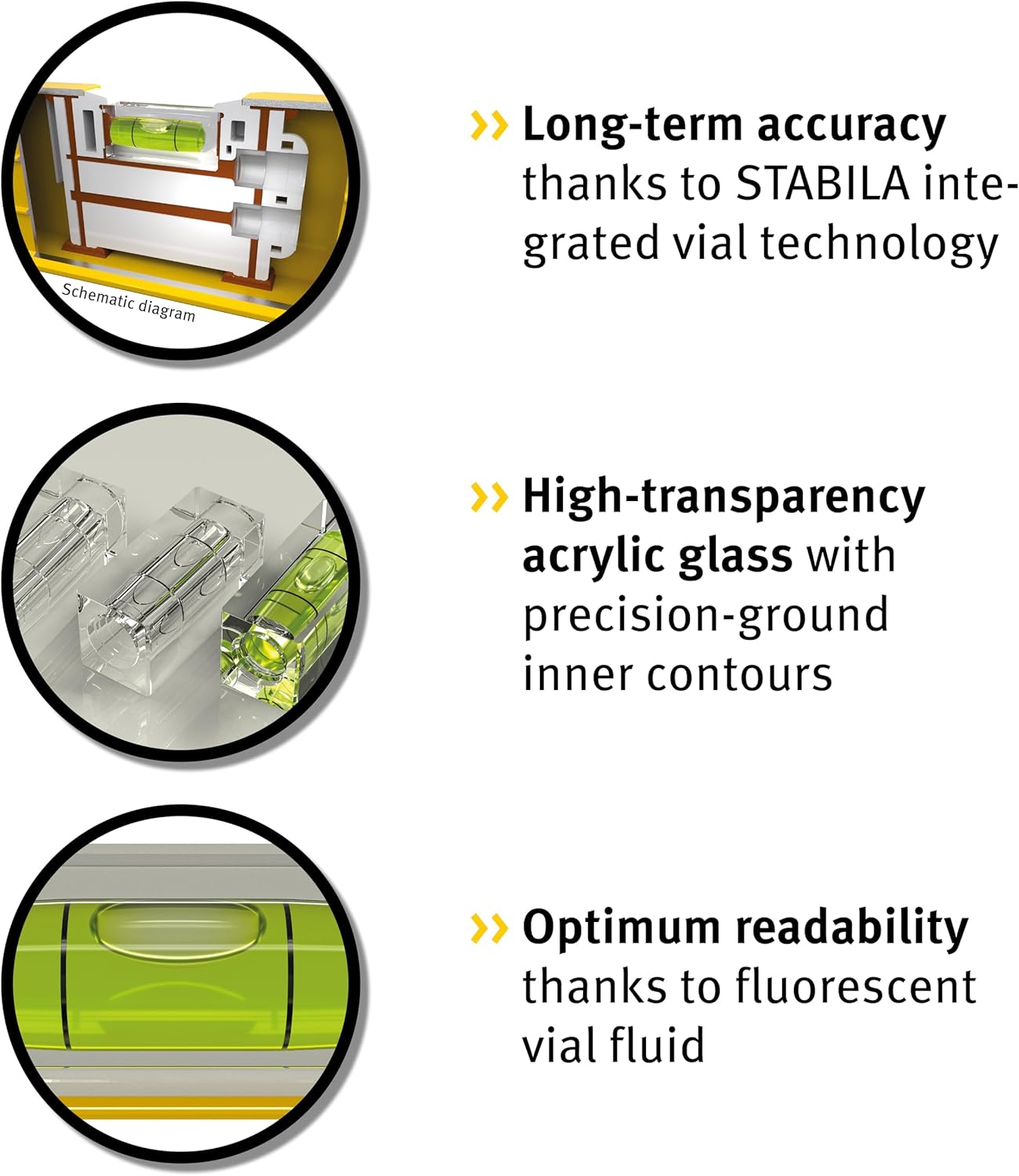 STABILA - Livella a bolla 80 AS, Giallo, 100 cm - immagine 3