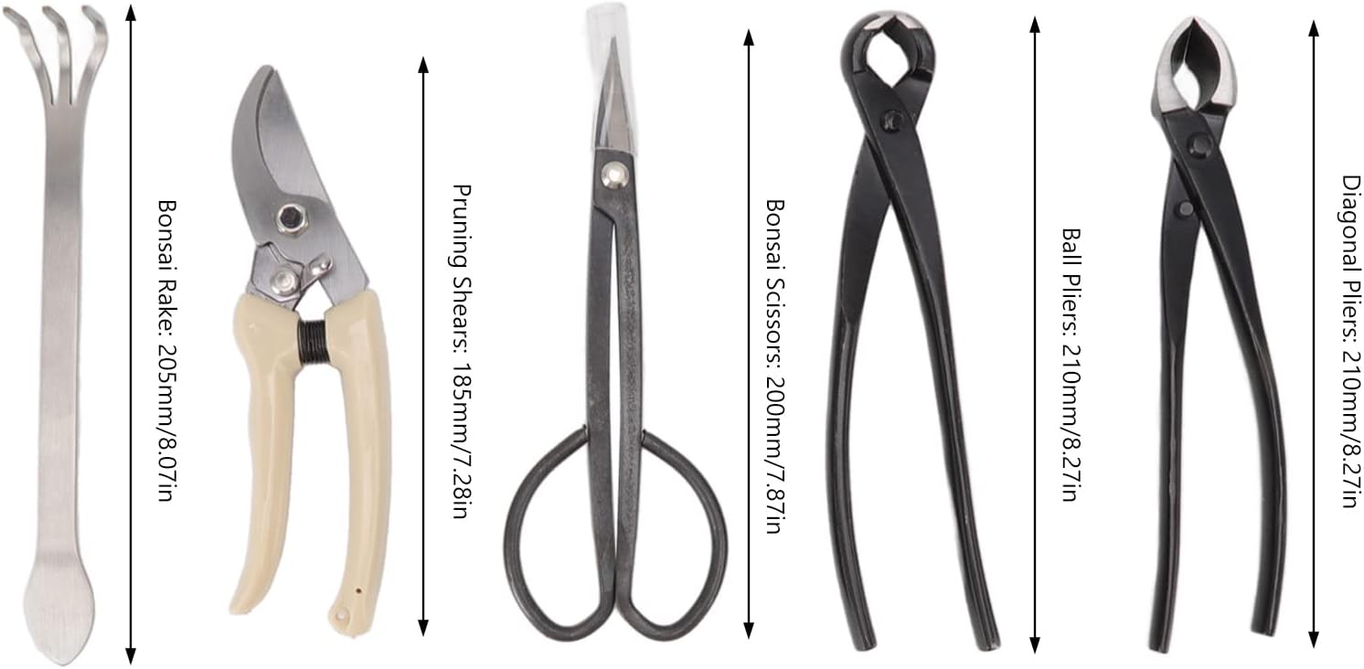 5PCS Kit Strumenti per Bonsai e Potatura - immagine 4