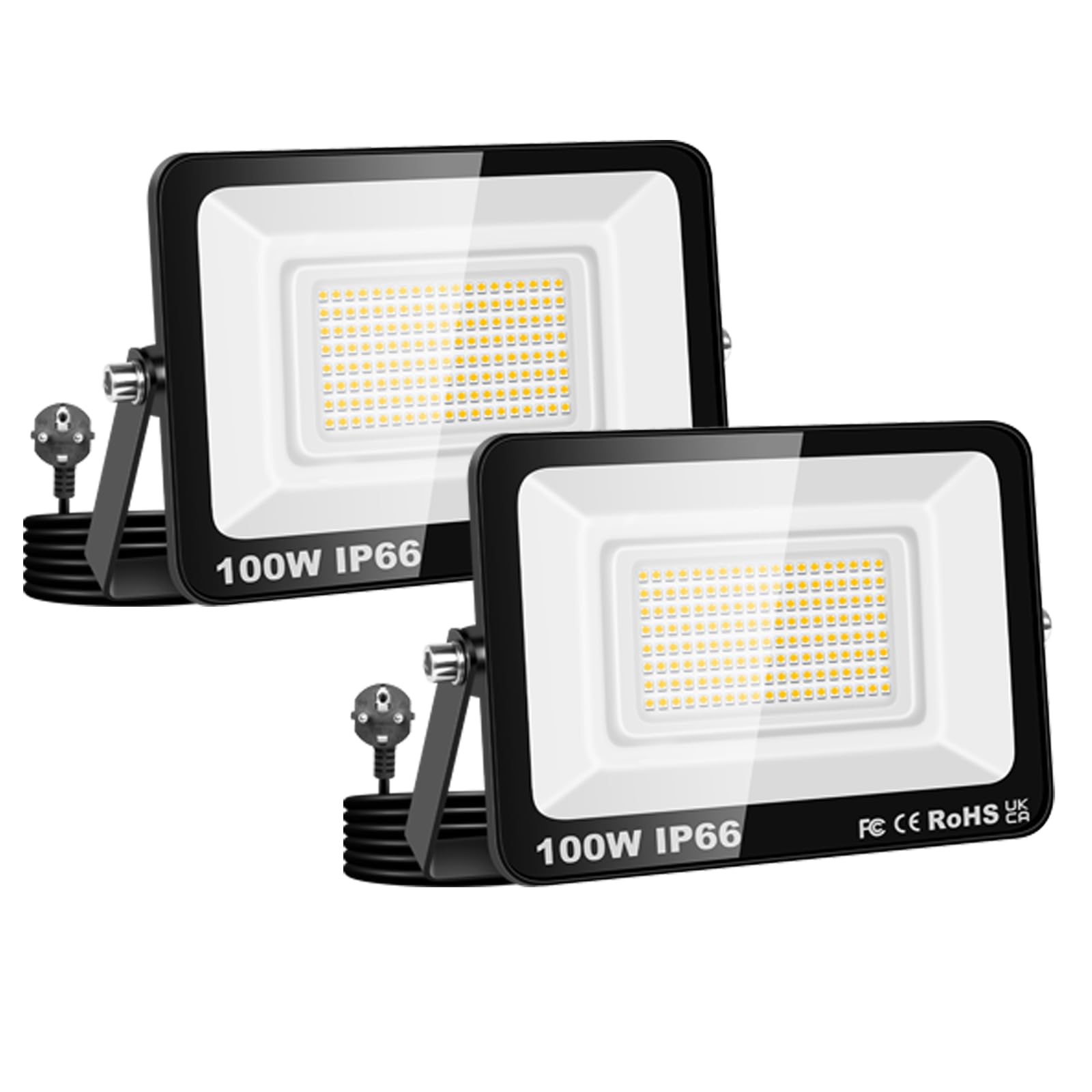 Skyworld - Faretto LED da Esterno 100W, 2 x IP66