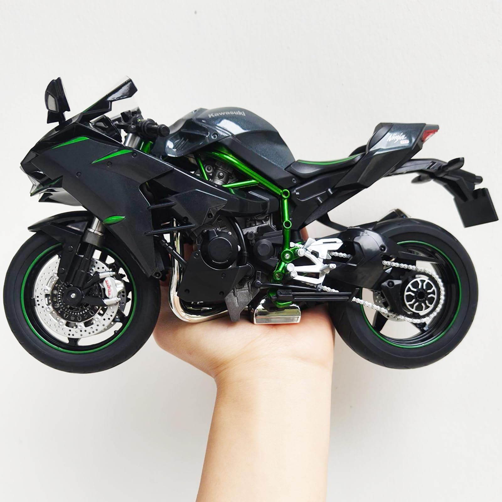 Risopen 1:9 Modello Moto Kawasaki Ninja H2R Lega Diecast