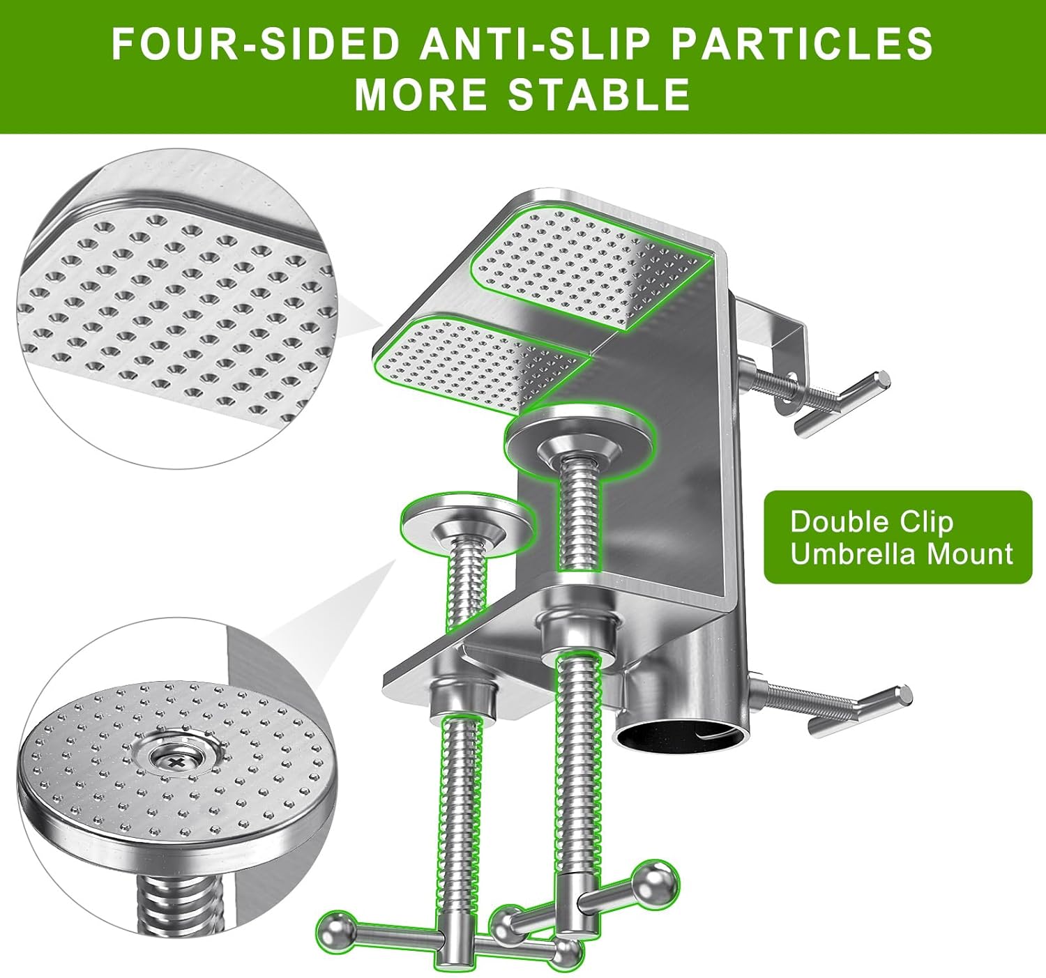 Benelabel Staffa di montaggio per ombrellone a doppia clip - immagine 3