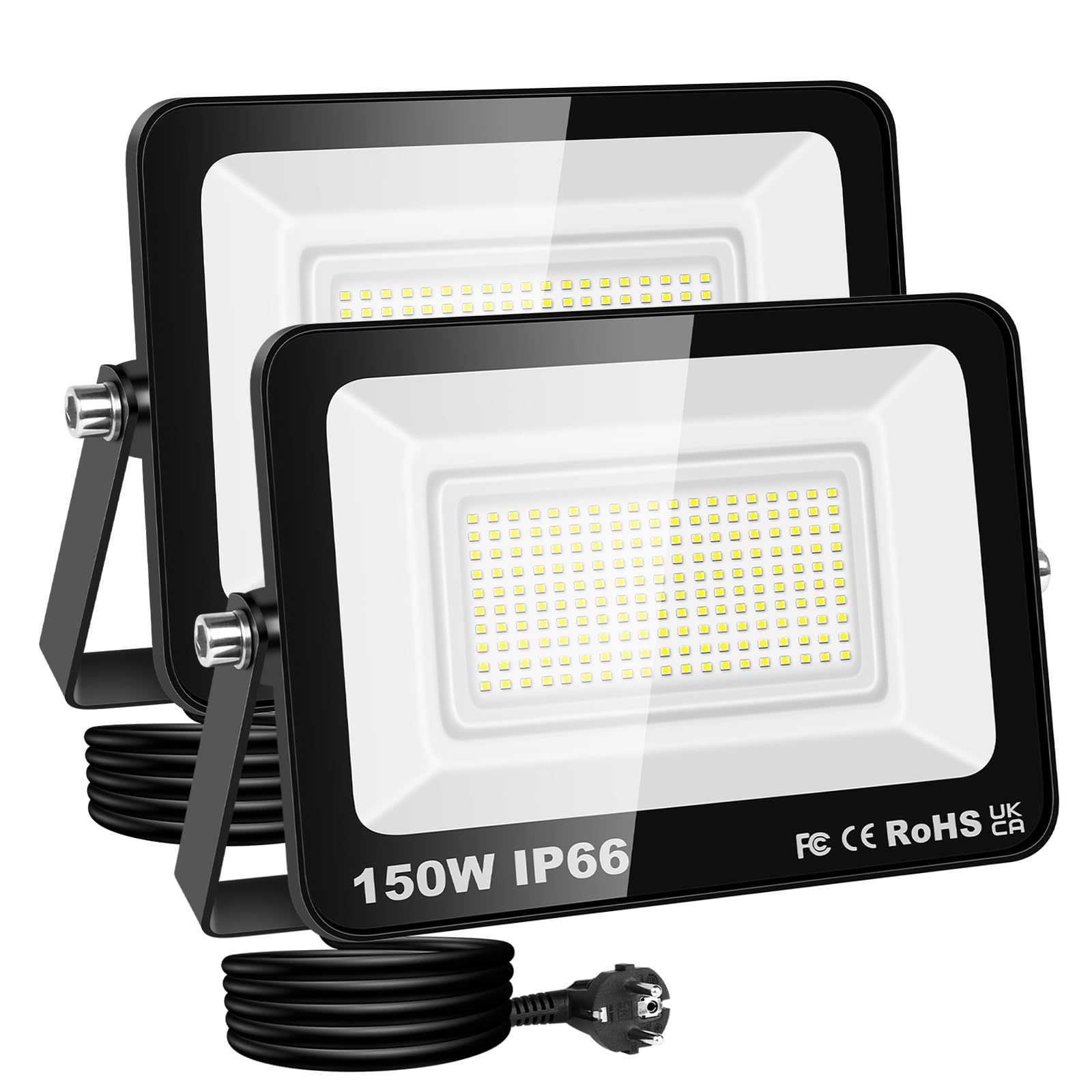 RIGIDON Faretto LED da Esterno con Spina 2x 150W IP66