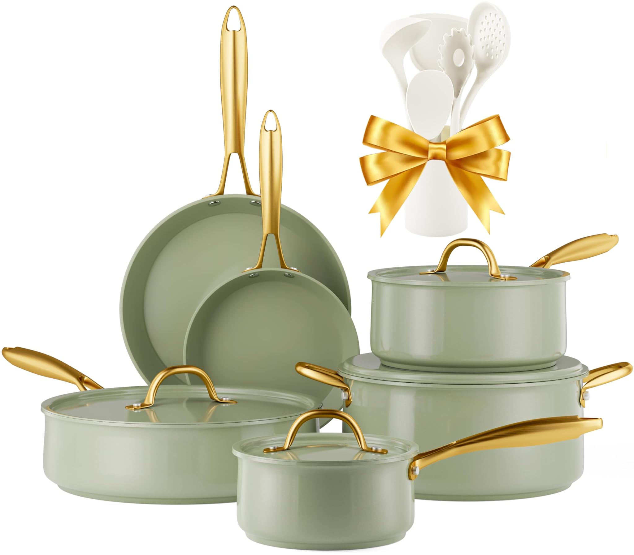 Riovarm Set di Pentole e Padelle Induzione in Ceramica