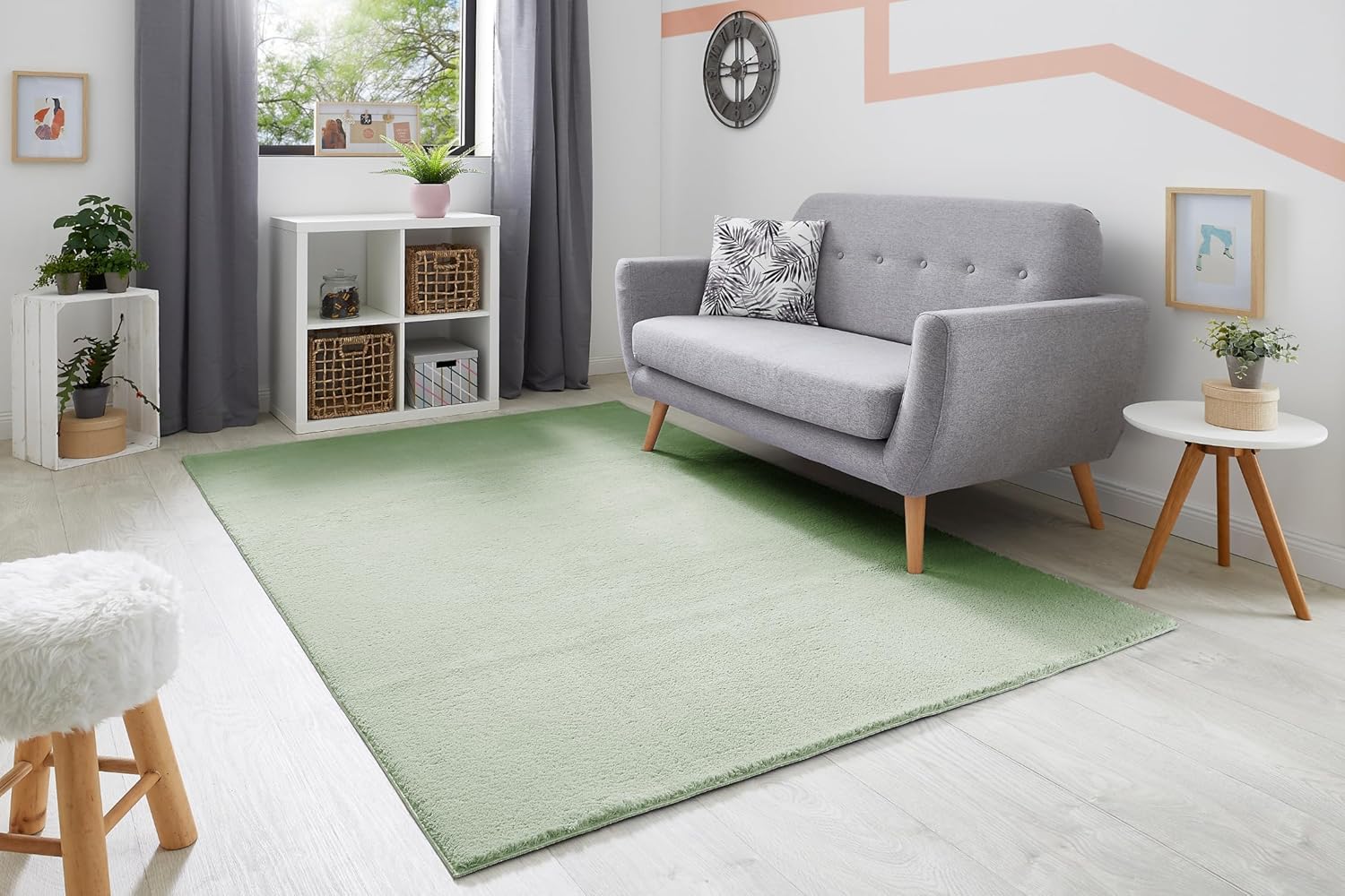 Andiamo Tappeto Arezzo Lavabile 80 x 200 cm, Verde Salvia - immagine 2