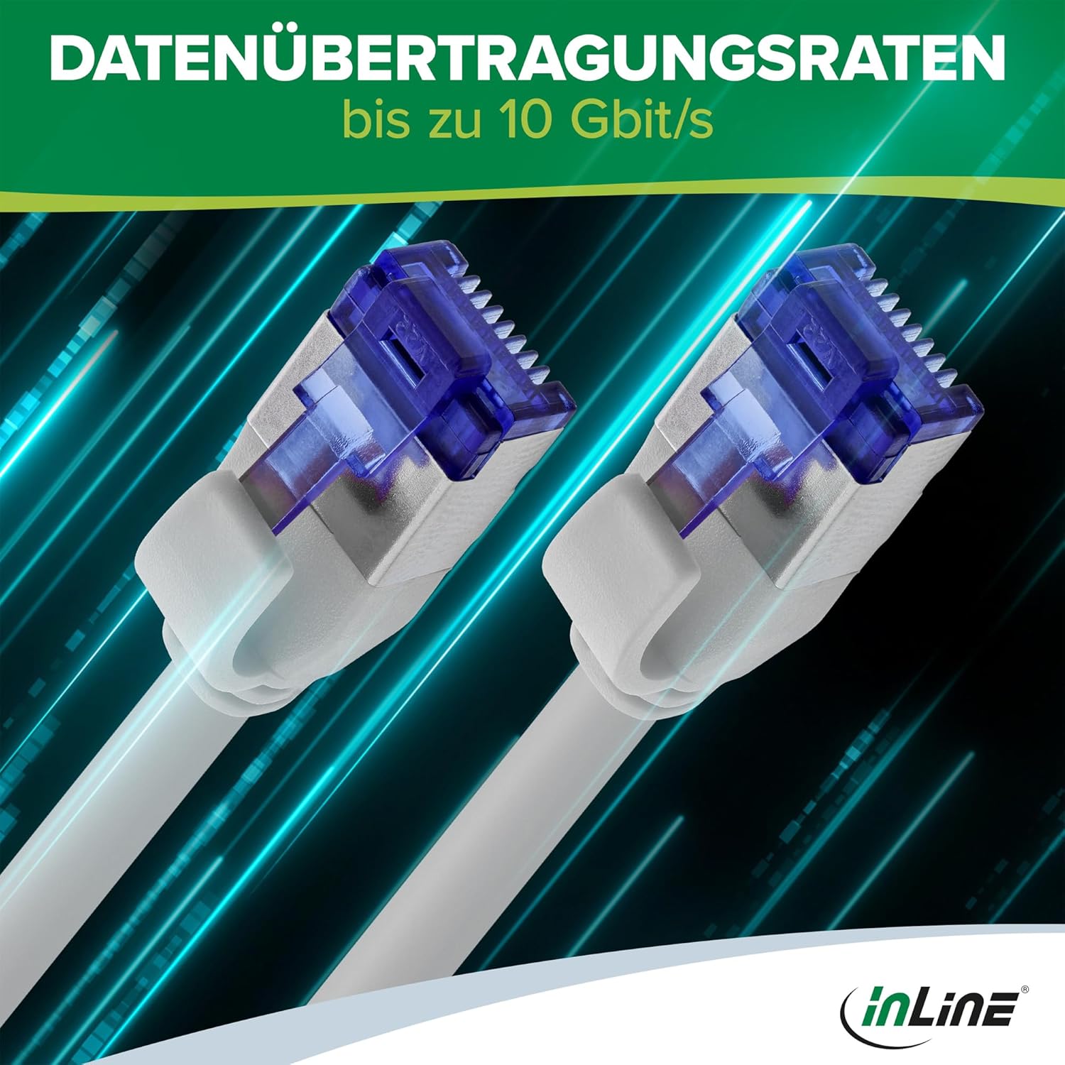 Inline® Cavo Patch Sottile Cat.6A S/FTP 30m, Blu - immagine 5