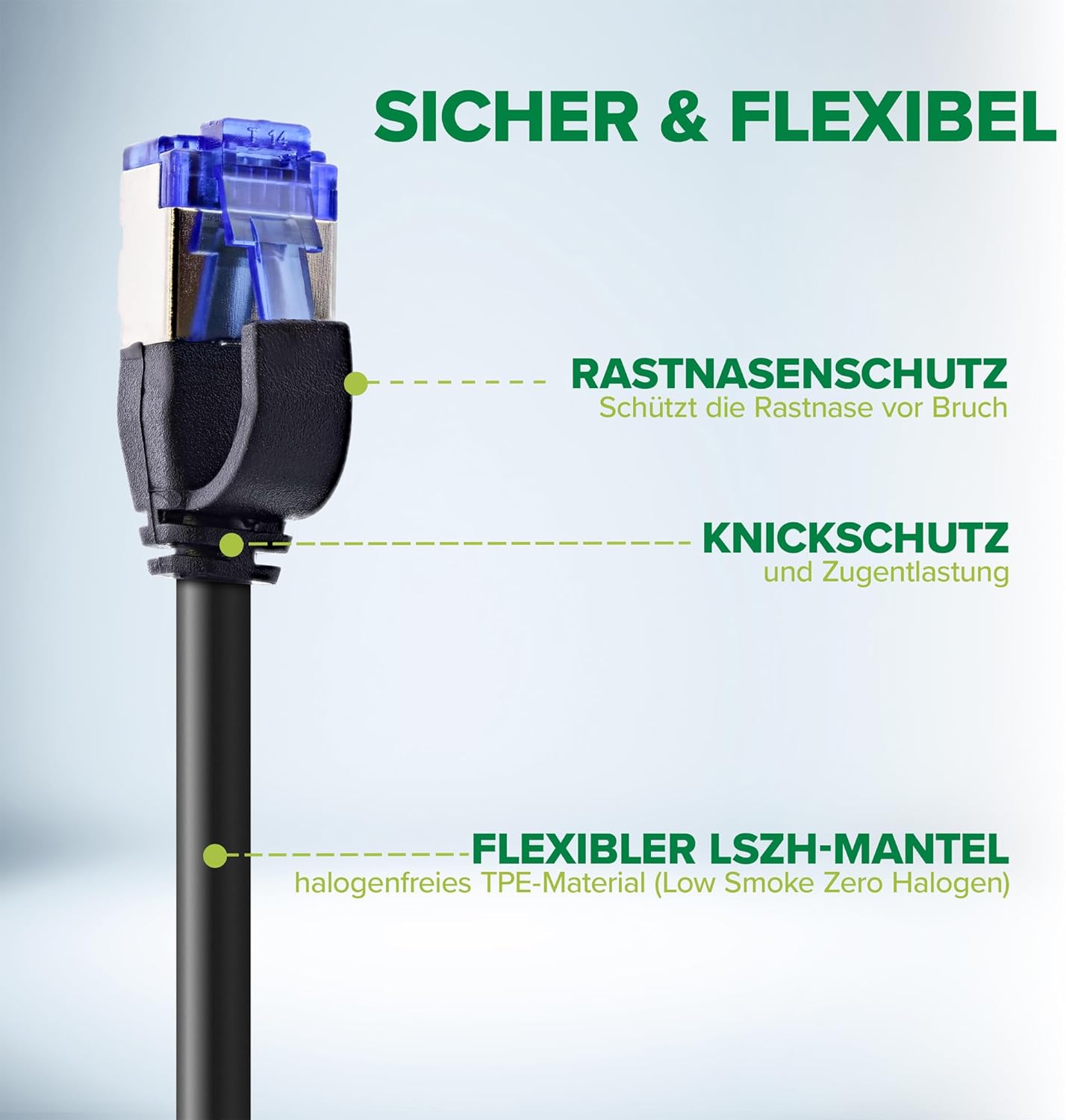 Inline® Cavo Patch Sottile Cat.6A S/FTP 30m, Blu - immagine 6