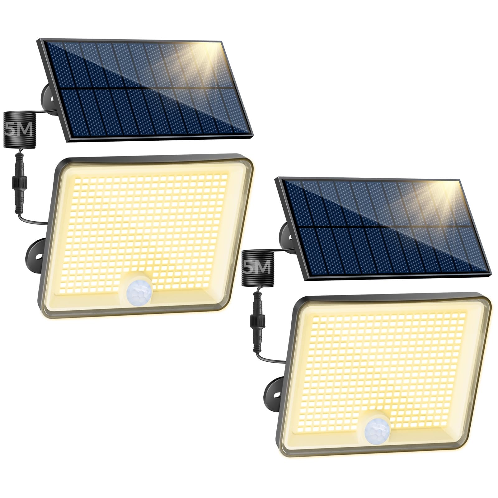 Peasur 2 Pezzi Luce Solare LED Esterno 348LED