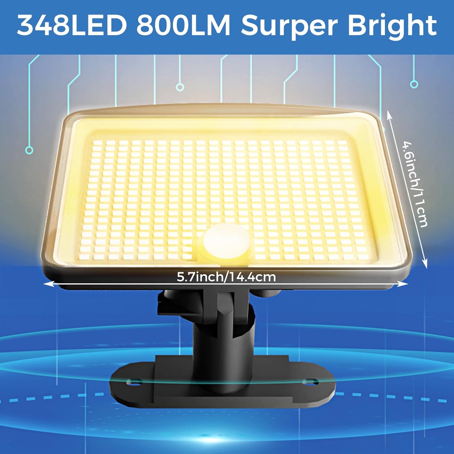 Peasur 2 Pezzi Luce Solare LED Esterno 348LED - immagine 3