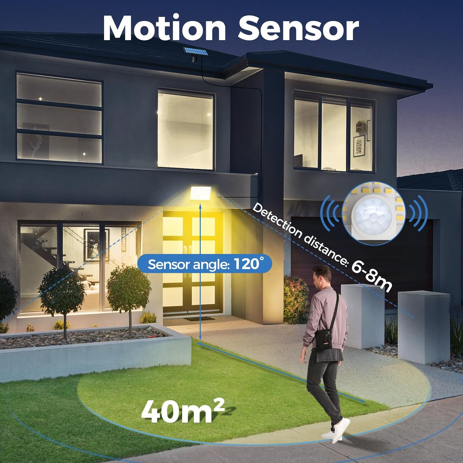 Peasur 2 Pezzi Luce Solare LED Esterno 348LED - immagine 7