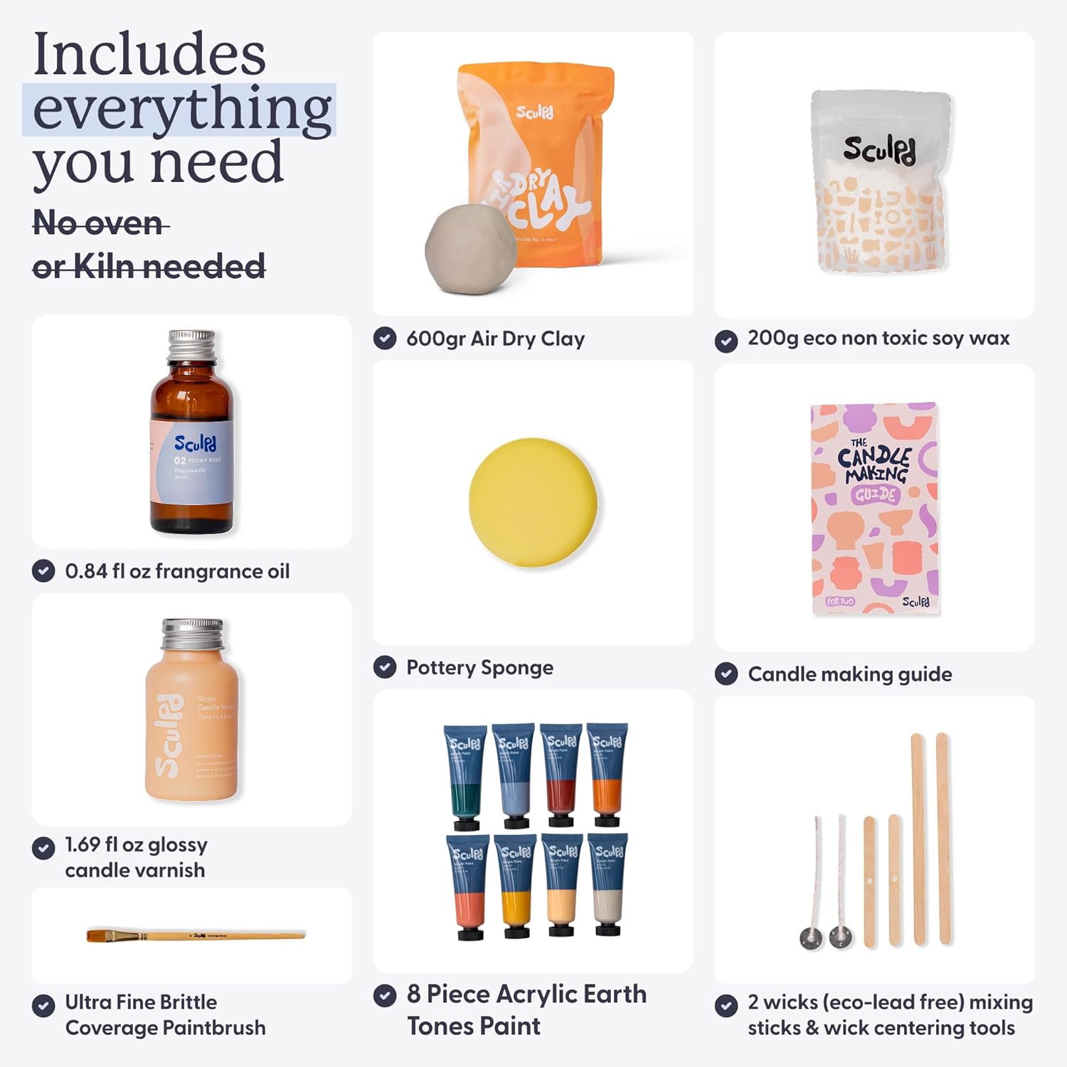 Sculpd Kit per Realizzare Candele e Ceramiche - immagine 2