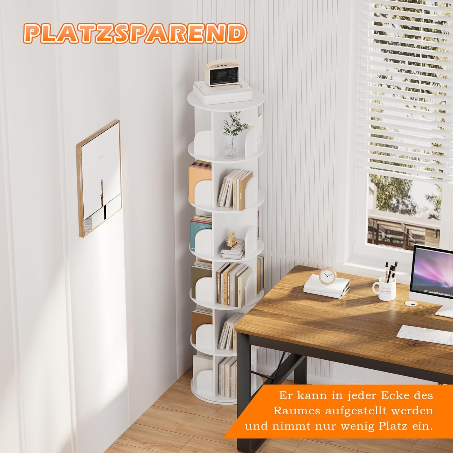 Tonchean Libreria Girevole a 6 Livelli 360° - immagine 6