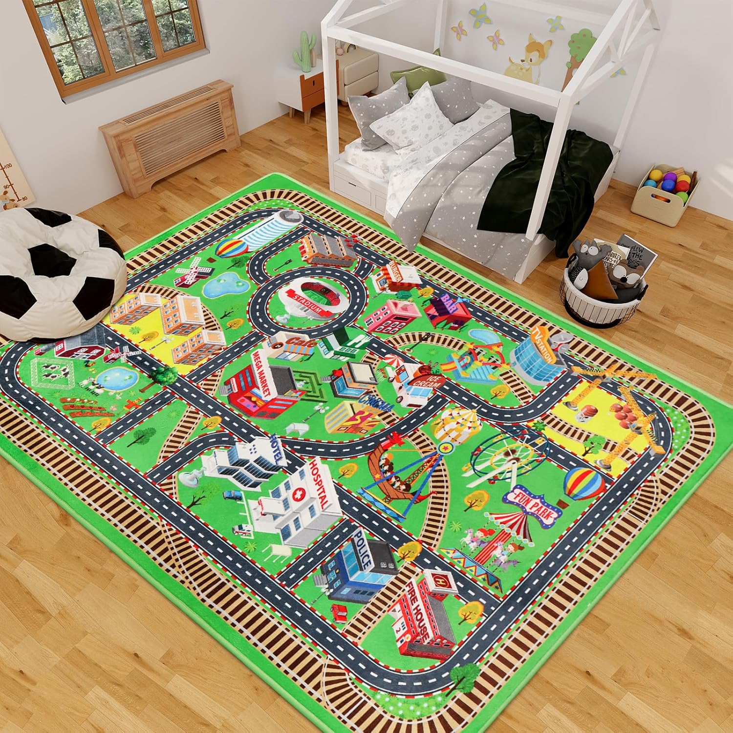 Tappeto da Gioco per Auto Giocattolo 200x150cm - immagine 8