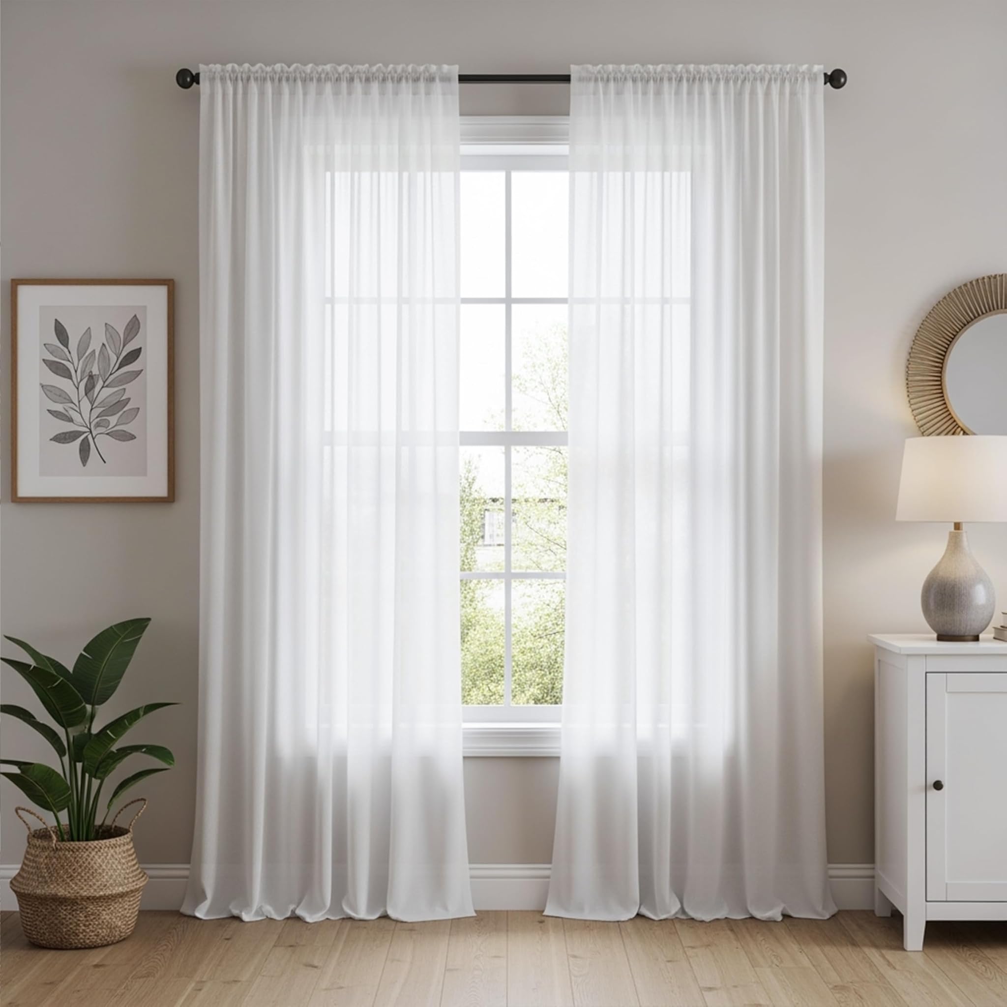 Generico Tenda per Interni Effetto Lino 140x200 cm