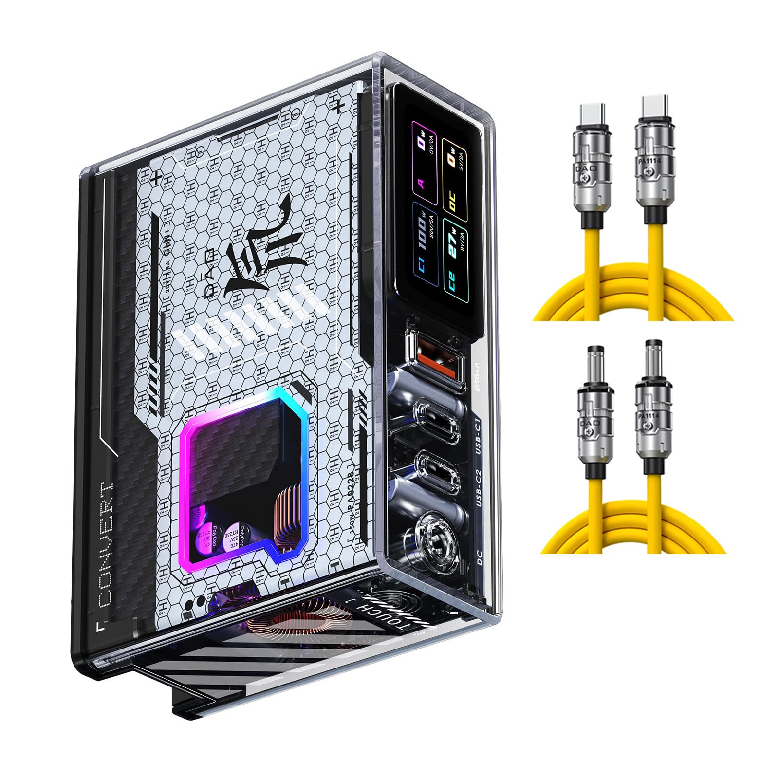 Nubia Caricatore USB C GAN 150W 4 Porte con Cavo