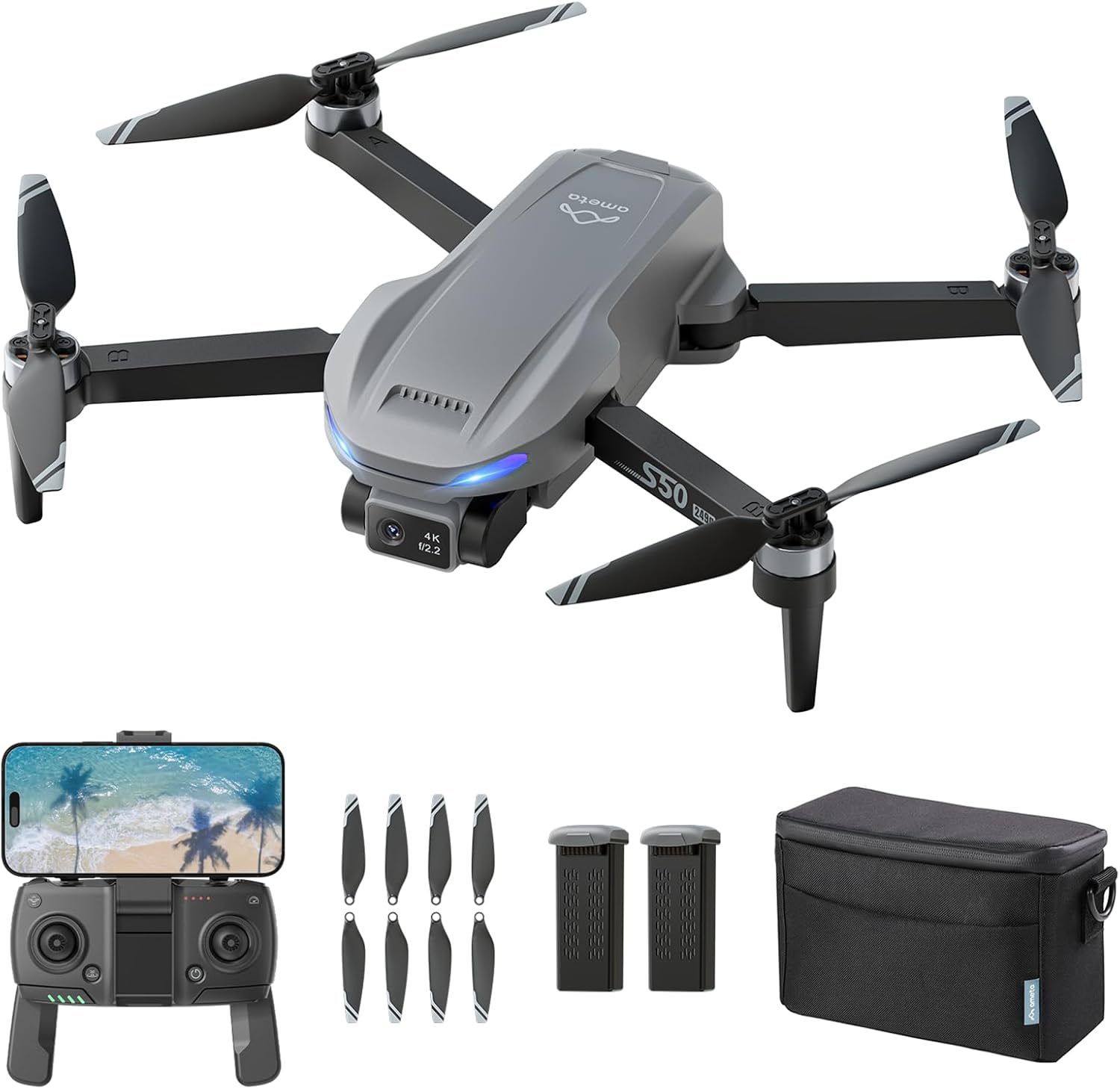 Ameta Drone con Telecamera 4K Professionale e GPS - immagine 1