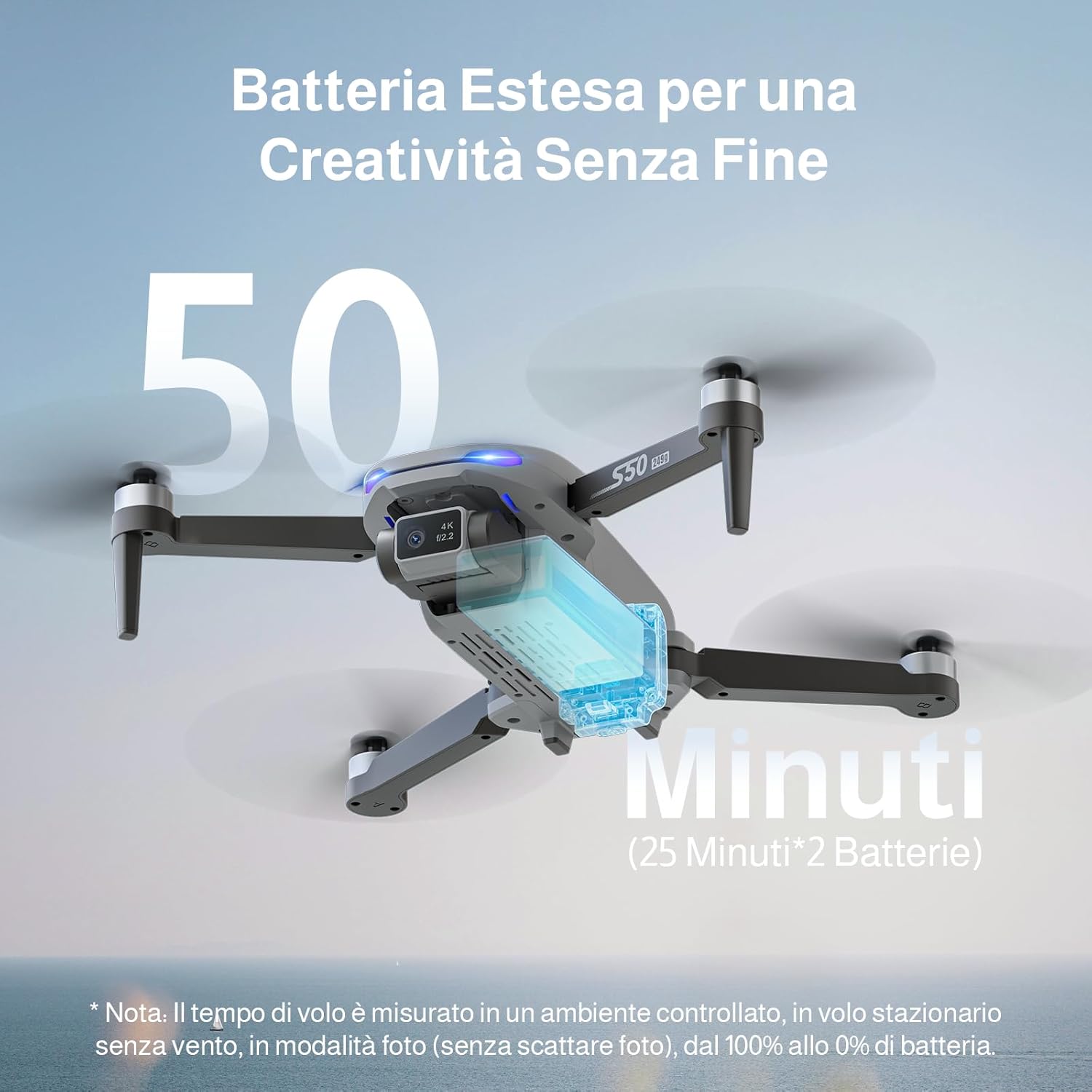 Ameta Drone con Telecamera 4K Professionale e GPS - immagine 4