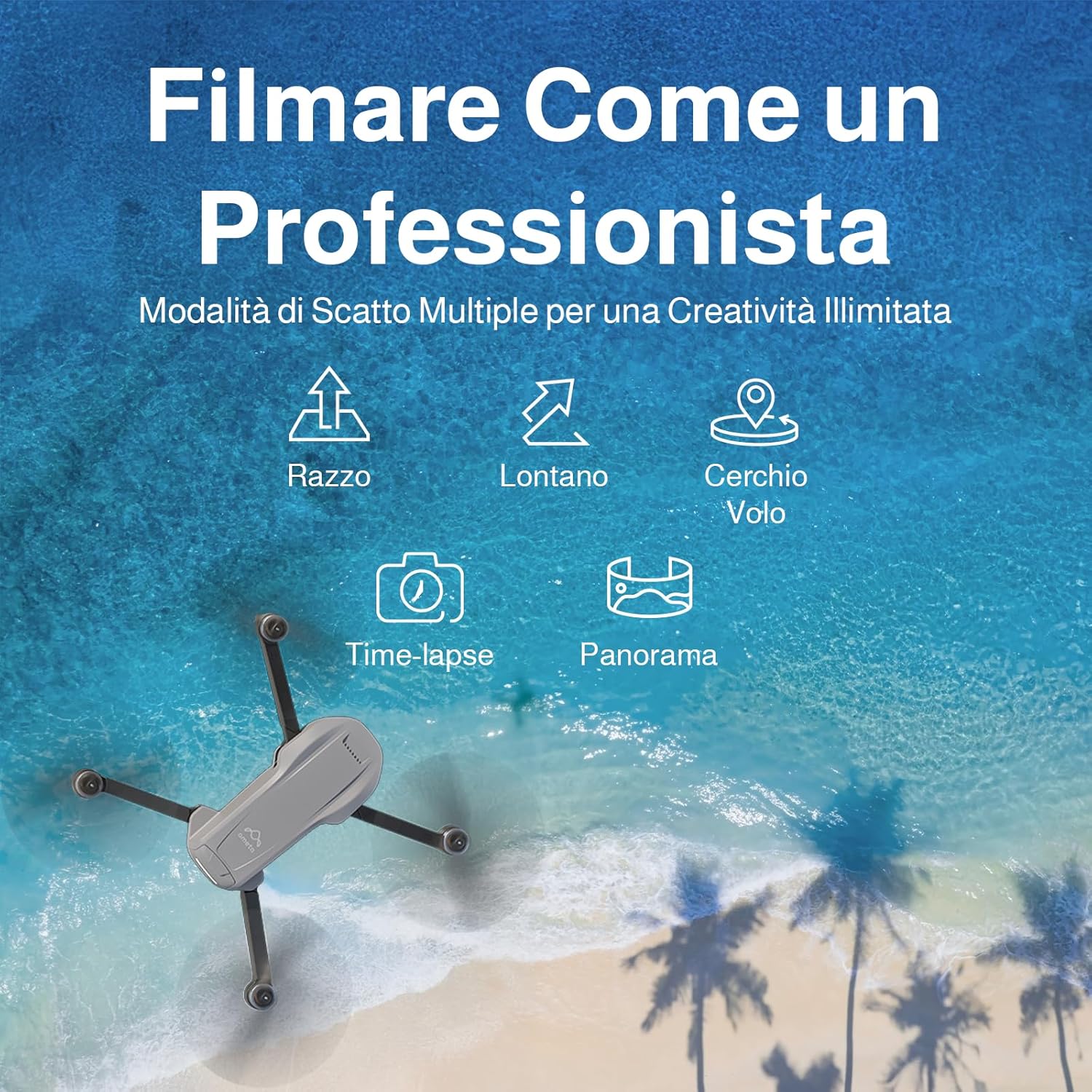 Ameta Drone con Telecamera 4K Professionale e GPS - immagine 7