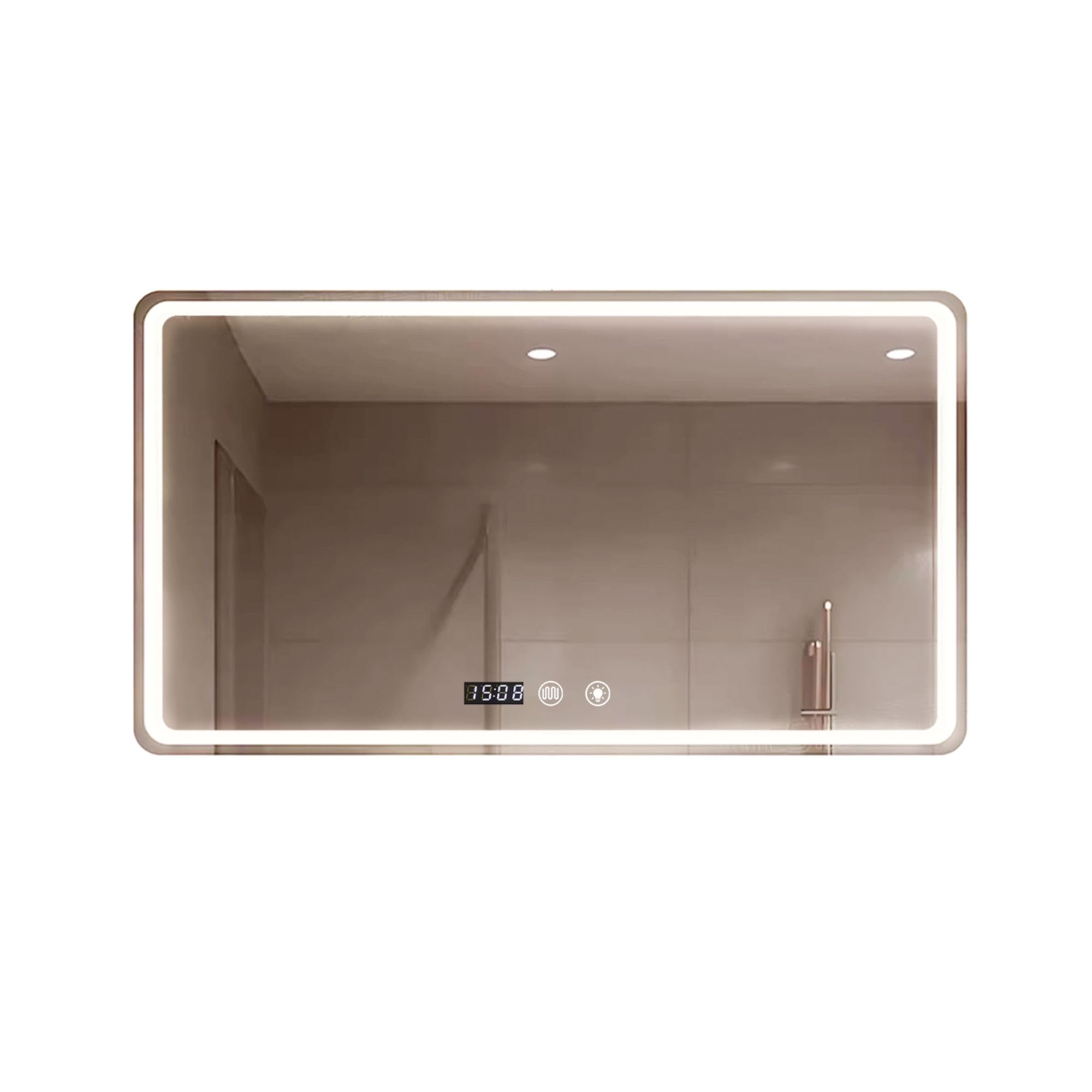 Specchio da Bagno LED Rettangolare 90x70cm Orizzontale