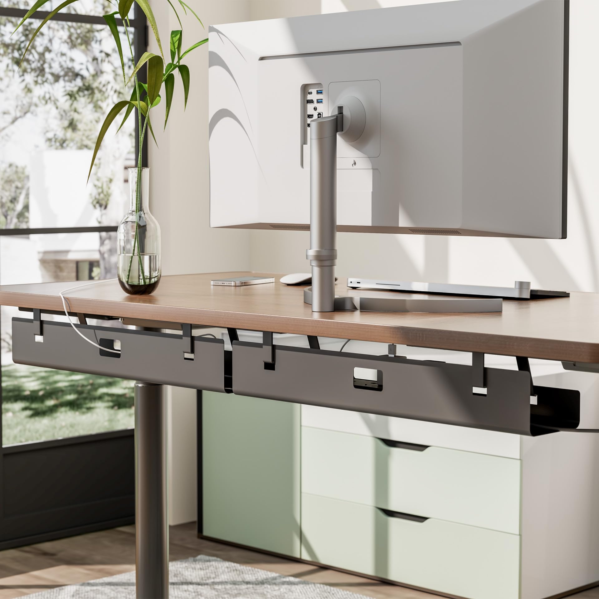 Mimoke Set 2 Cavi di Gestione, 120cm, Acciaio, Nero