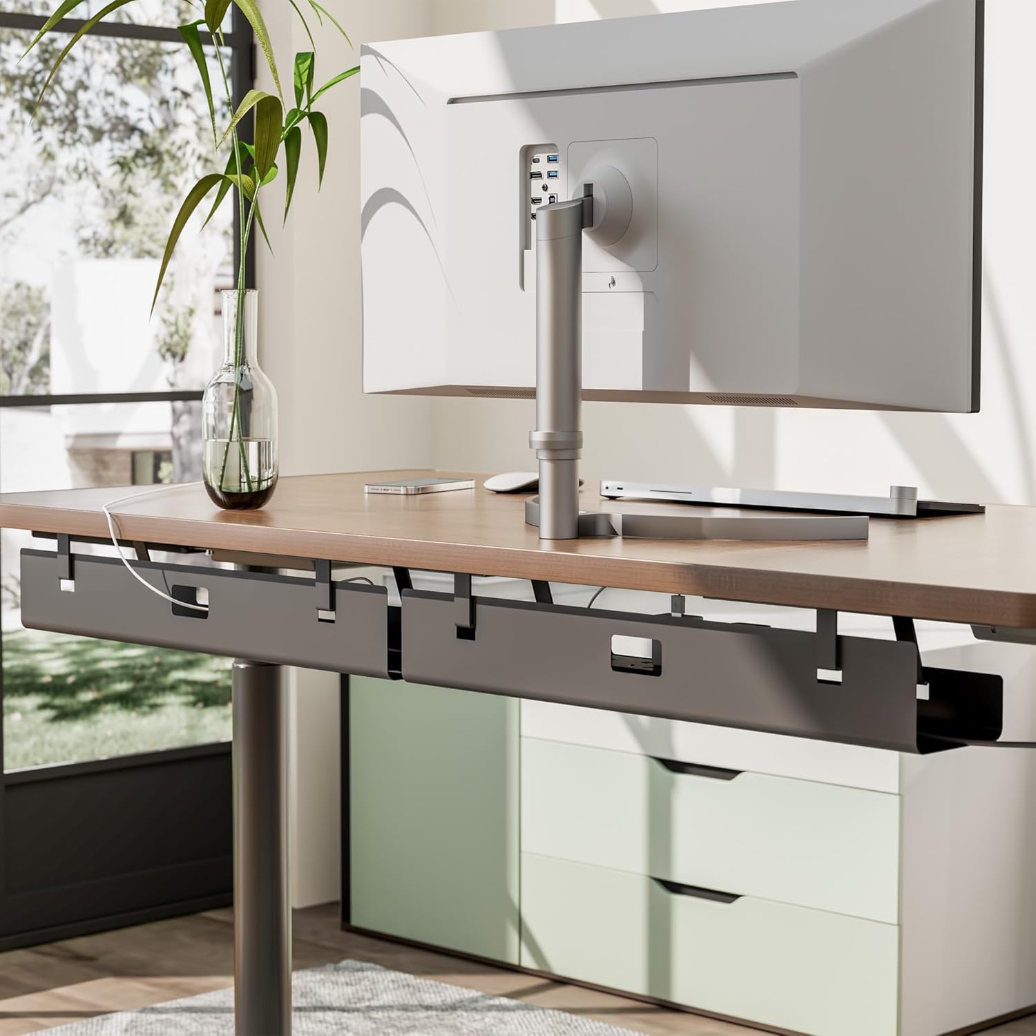 Mimoke Set 2 Cavi di Gestione, 120cm, Acciaio, Nero - immagine 1