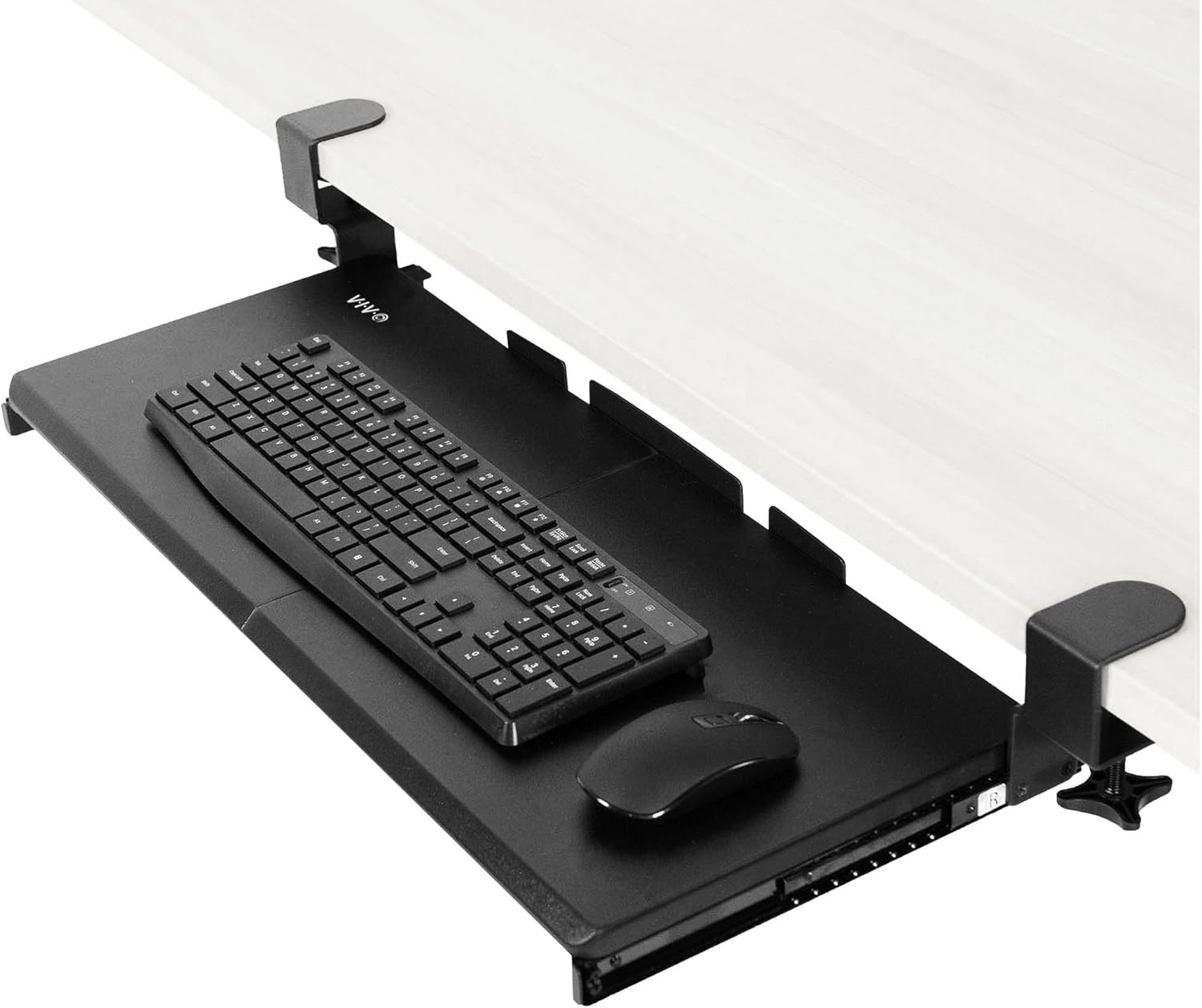 VIVO Large Keyboard Tray Under Desk Pull Out, Black - immagine 1