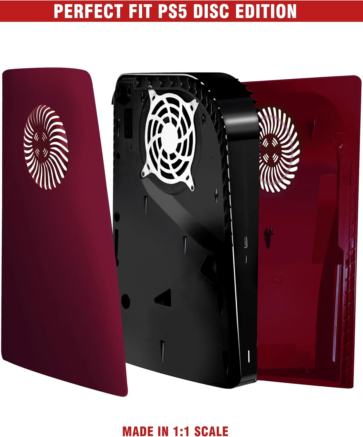 Joso Piastra Frontale per PS5 Disc Edition, Nero - immagine 2