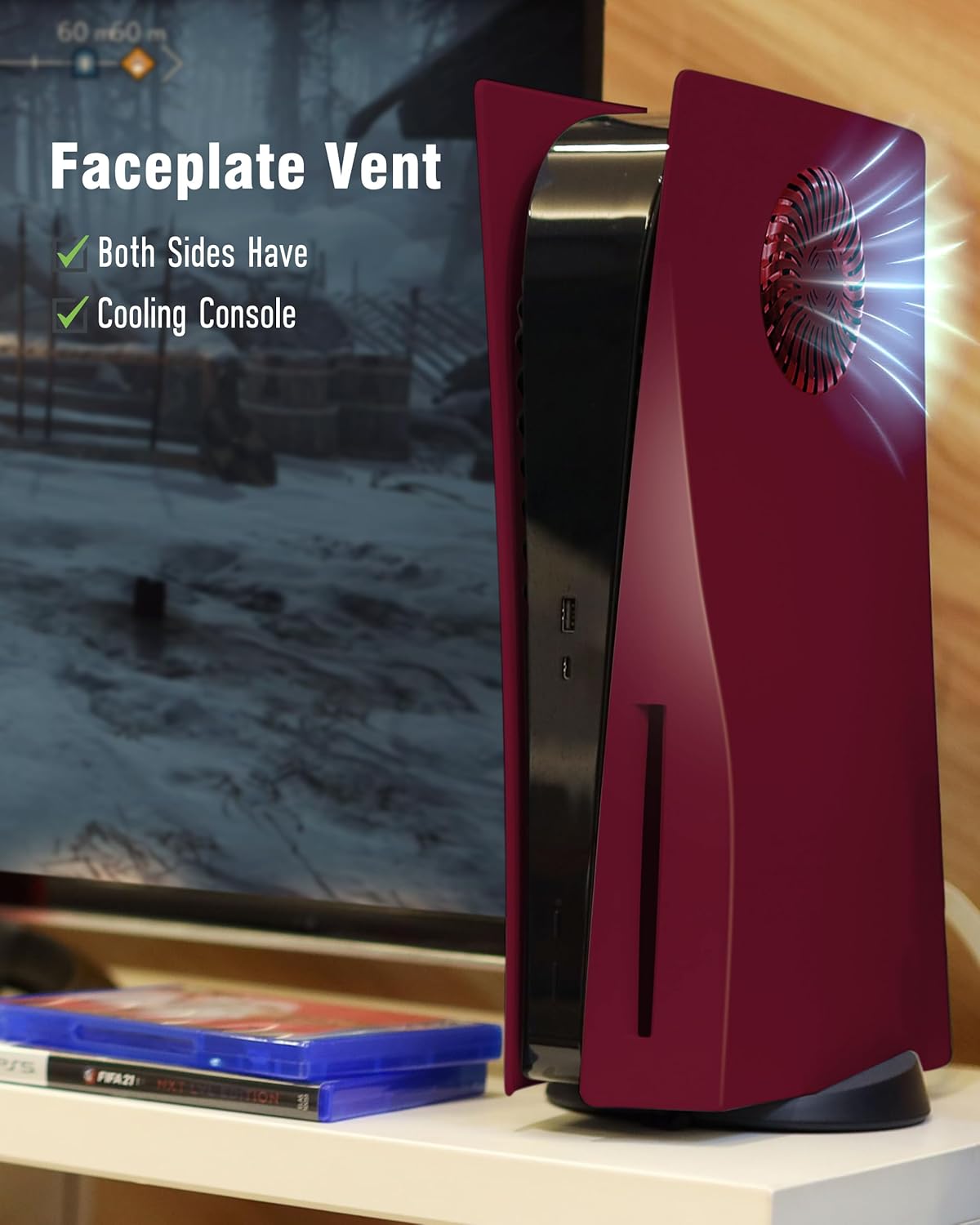 Joso Piastra Frontale per PS5 Disc Edition, Nero - immagine 6