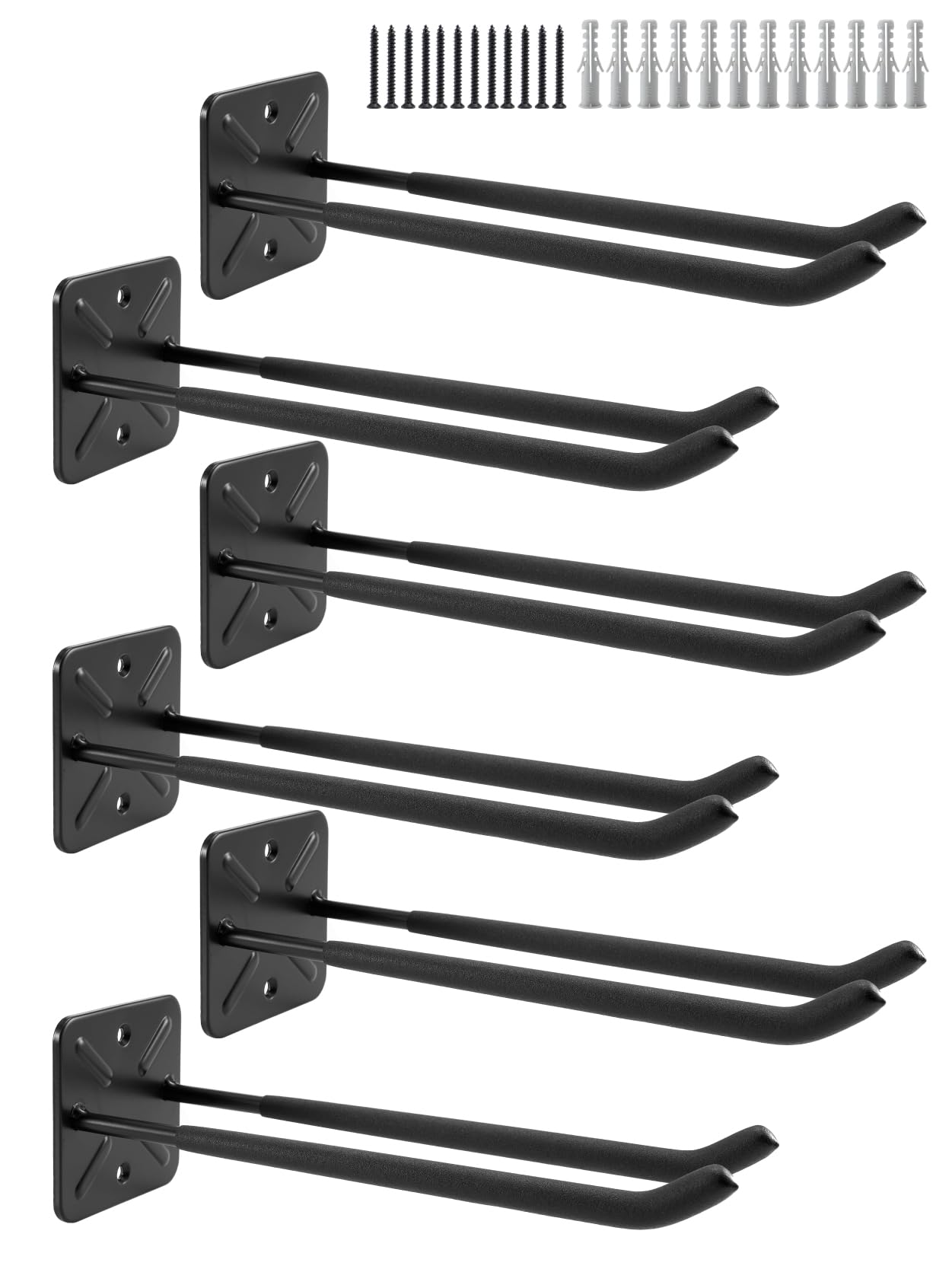 Sinoer Ganci da Garage a Muro 32cm, Carico 80kg (6 pz)