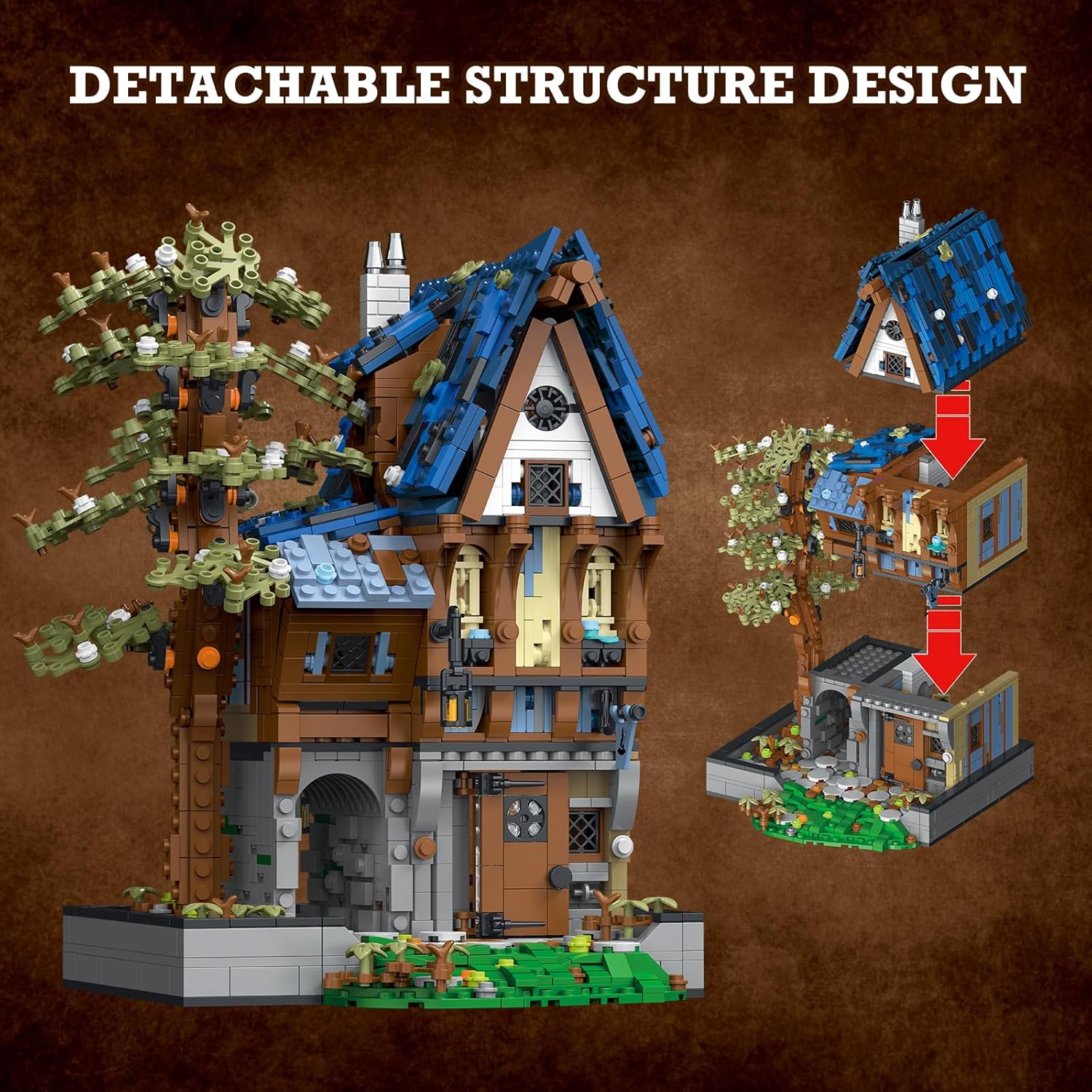 Jmbricklayer 30123 - Casa Medievale Magica con LED - immagine 3