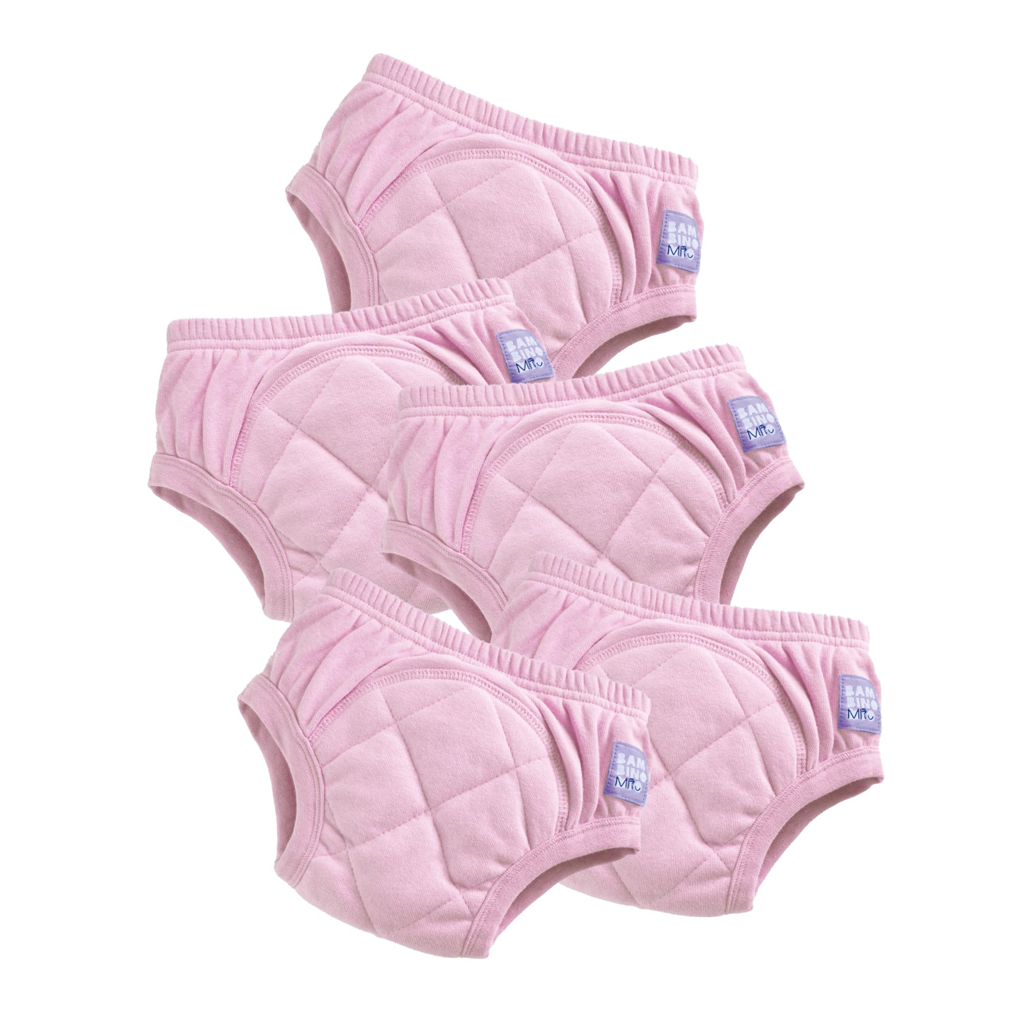 Bambino Mio, Mutandine riutilizzabili da allenamento in cotone, CONFEZIONE DA 5, (3-4 anni), Rosa chiaro – MARCHIO BRITANNICO pluripremiato, per bambini e bambine