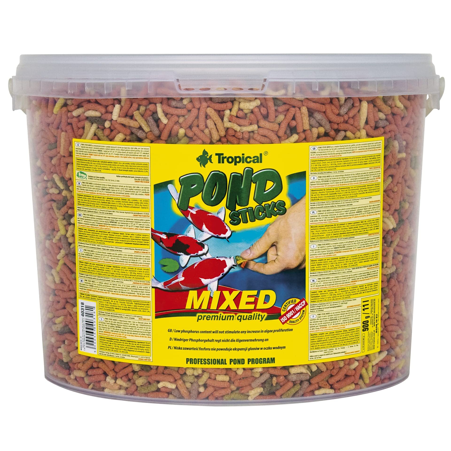 POND STICKS MIXED 11L / 900g Mangime per Koi