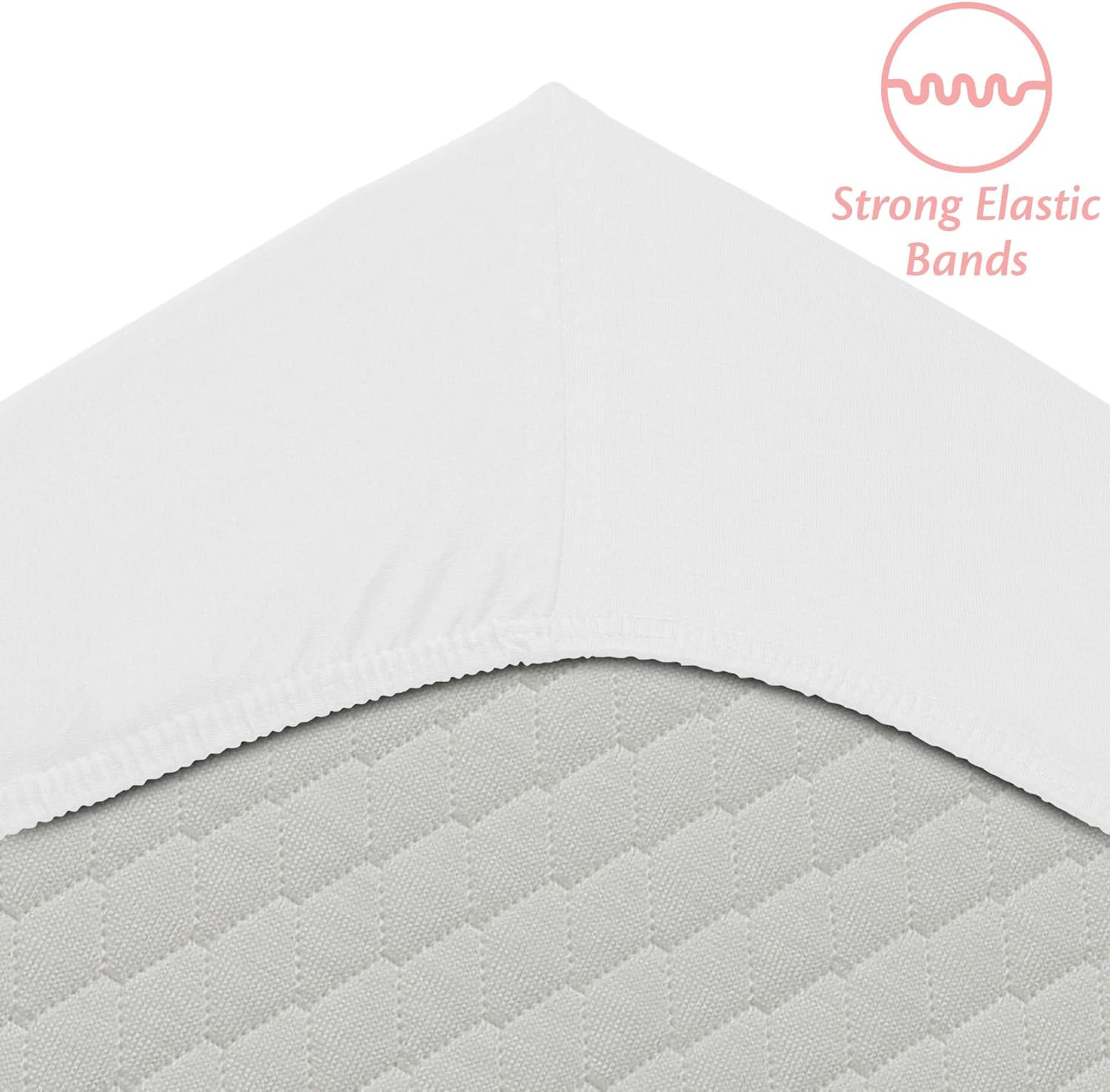 Coprimaterasso Matrimoniale Impermeabile 160x200 cm, Bianco - immagine 5