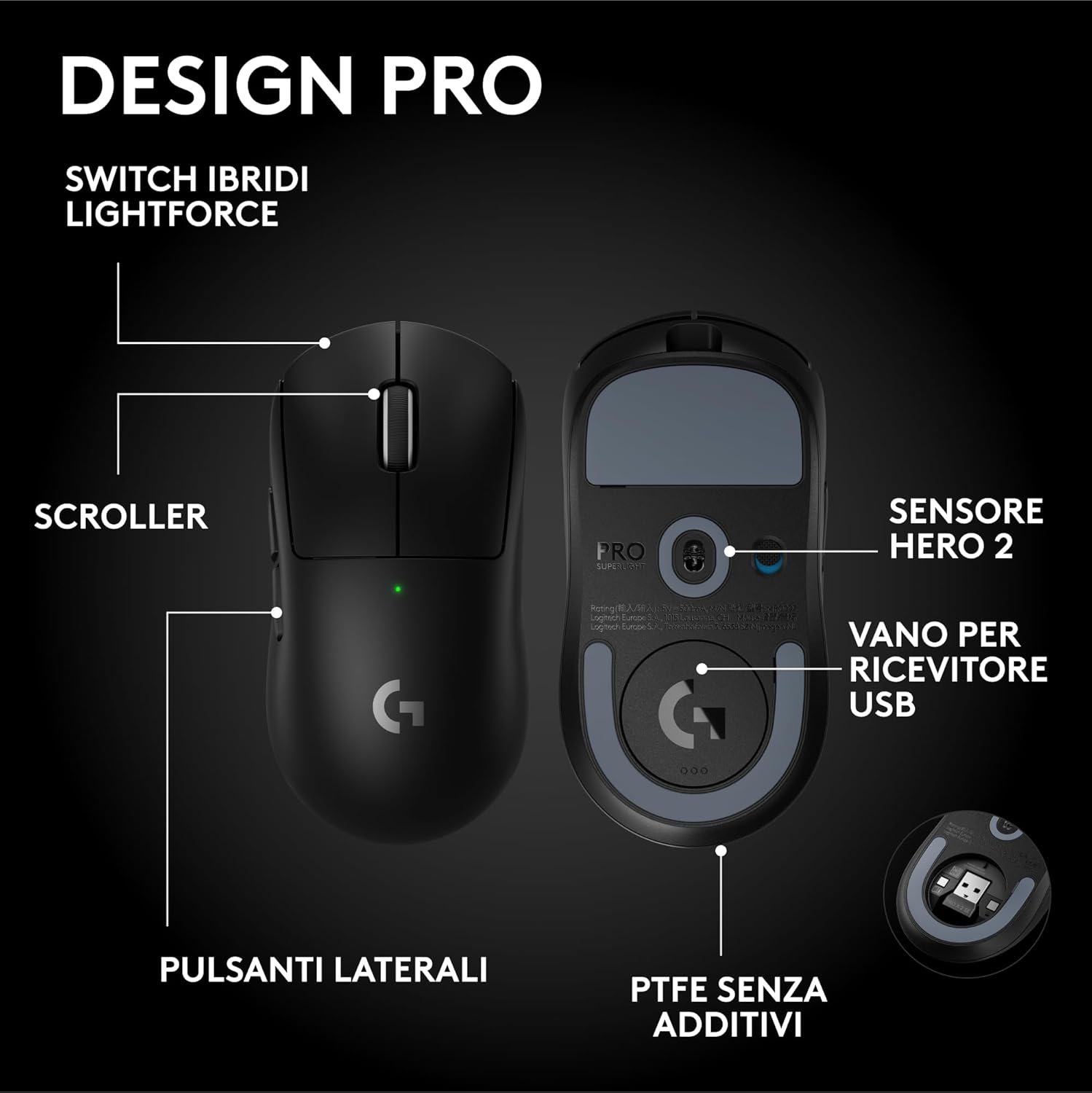 Logitech G PRO X SUPERLIGHT 2 SE - Mouse Gaming Wireless - immagine 6