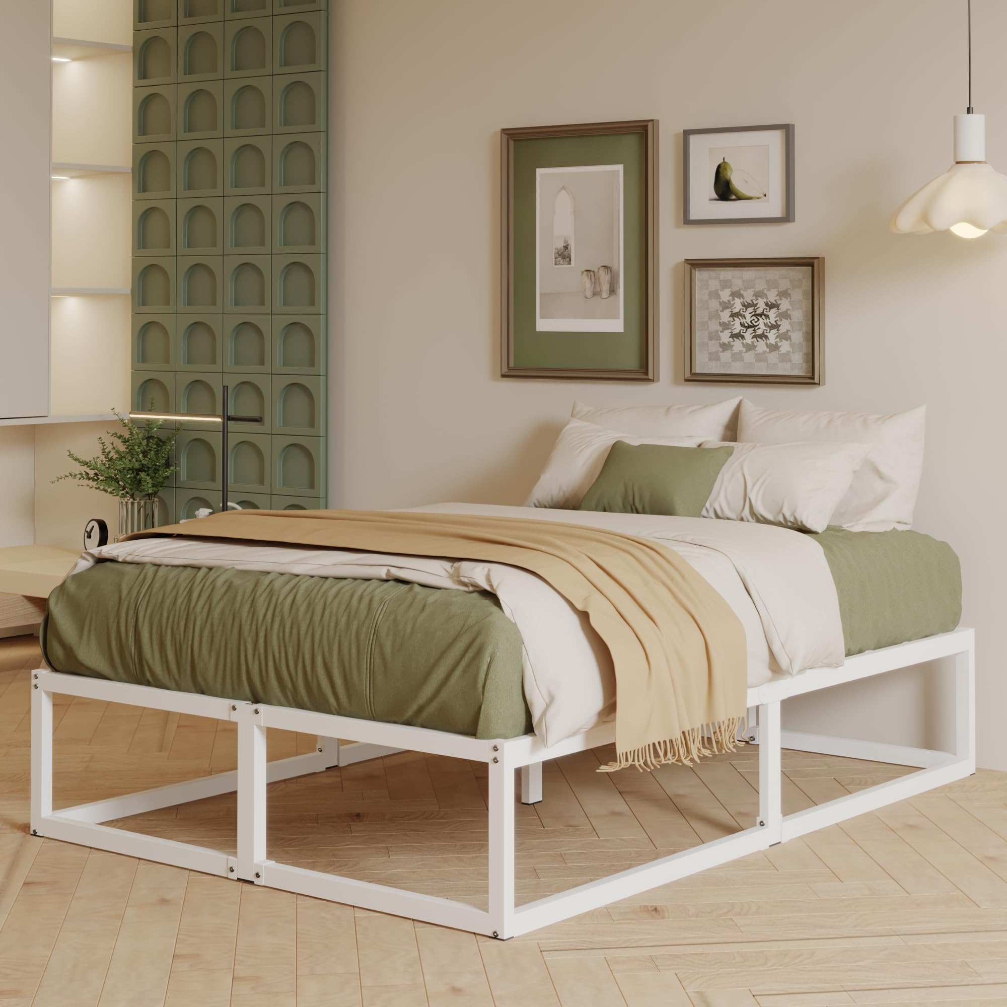 EMODA Struttura Letto 120x200cm in Metallo, Bianco