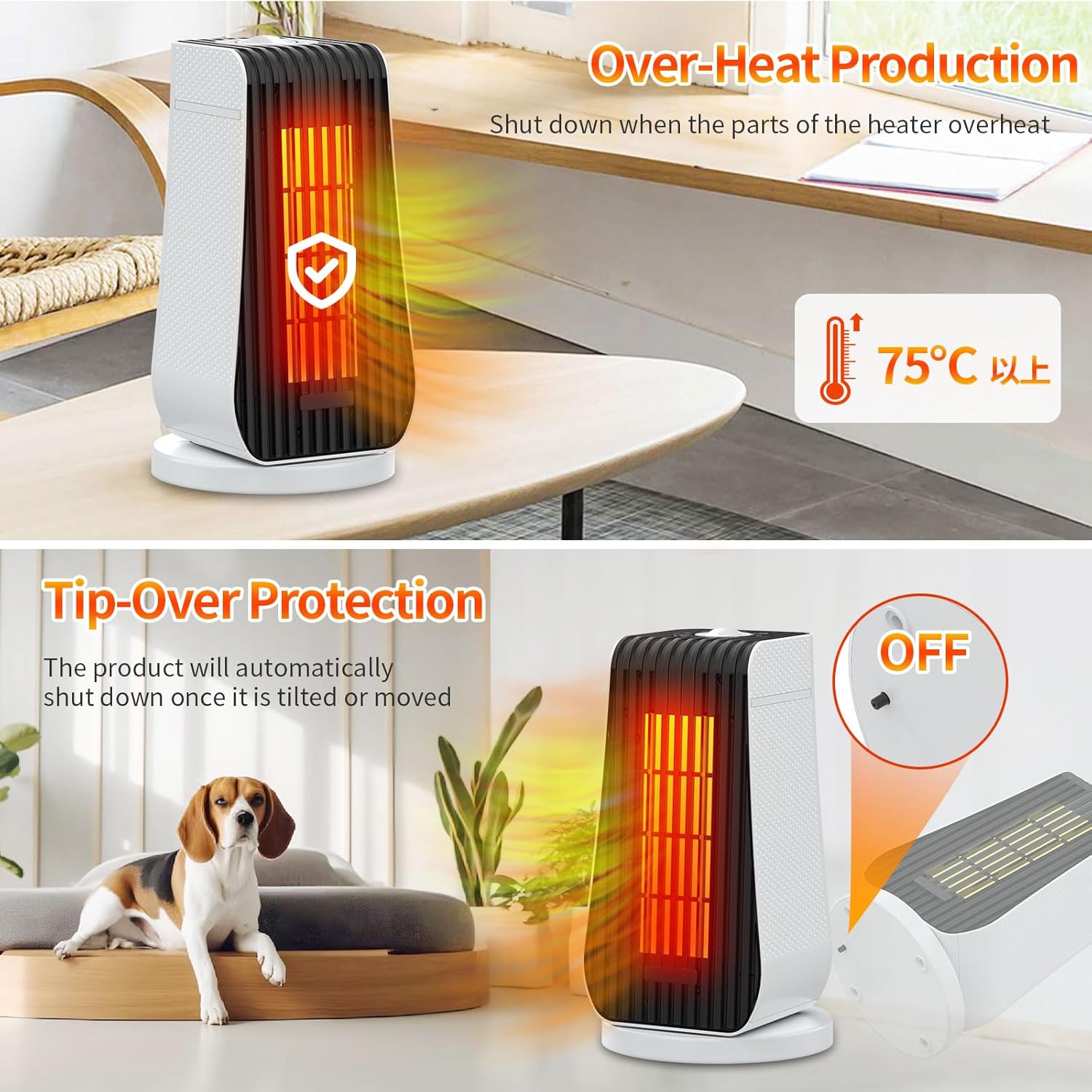 Ninonly Stufetta Elettrica Bagno 1200W - immagine 4