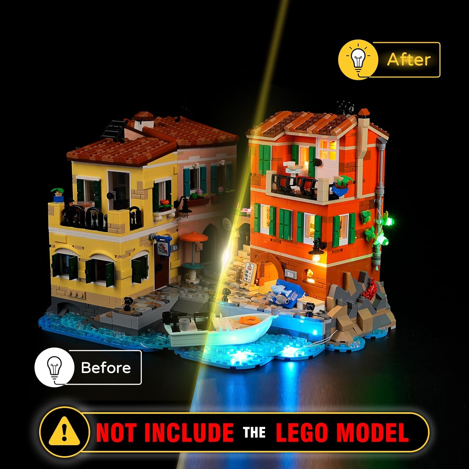 Yeabricks Luce LED per Lego-21359 Ideas Riviera Italiana - immagine 5