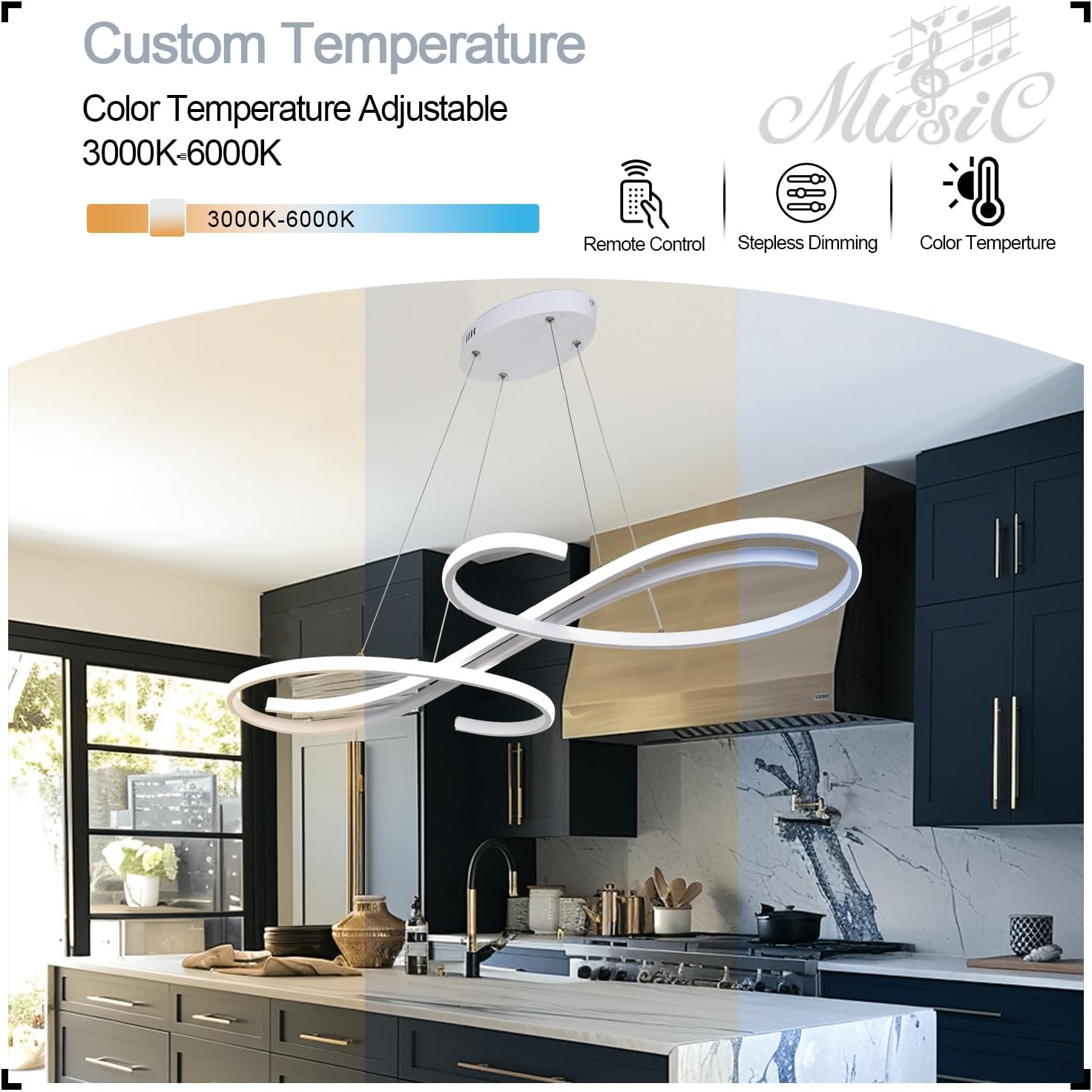 Lampada a Sospensione LED Moderna Dimmerabile - immagine 3