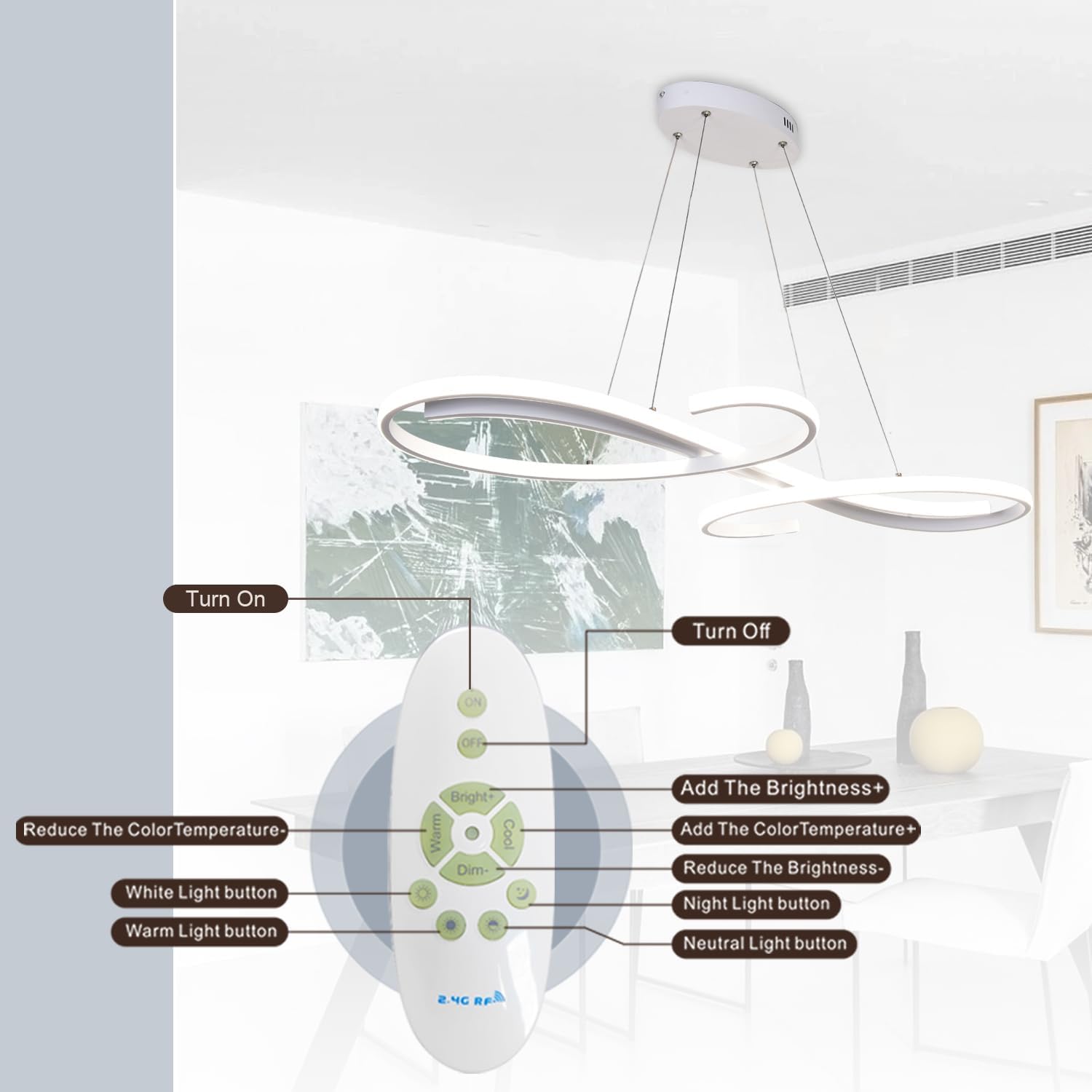 Lampada a Sospensione LED Moderna Dimmerabile - immagine 6