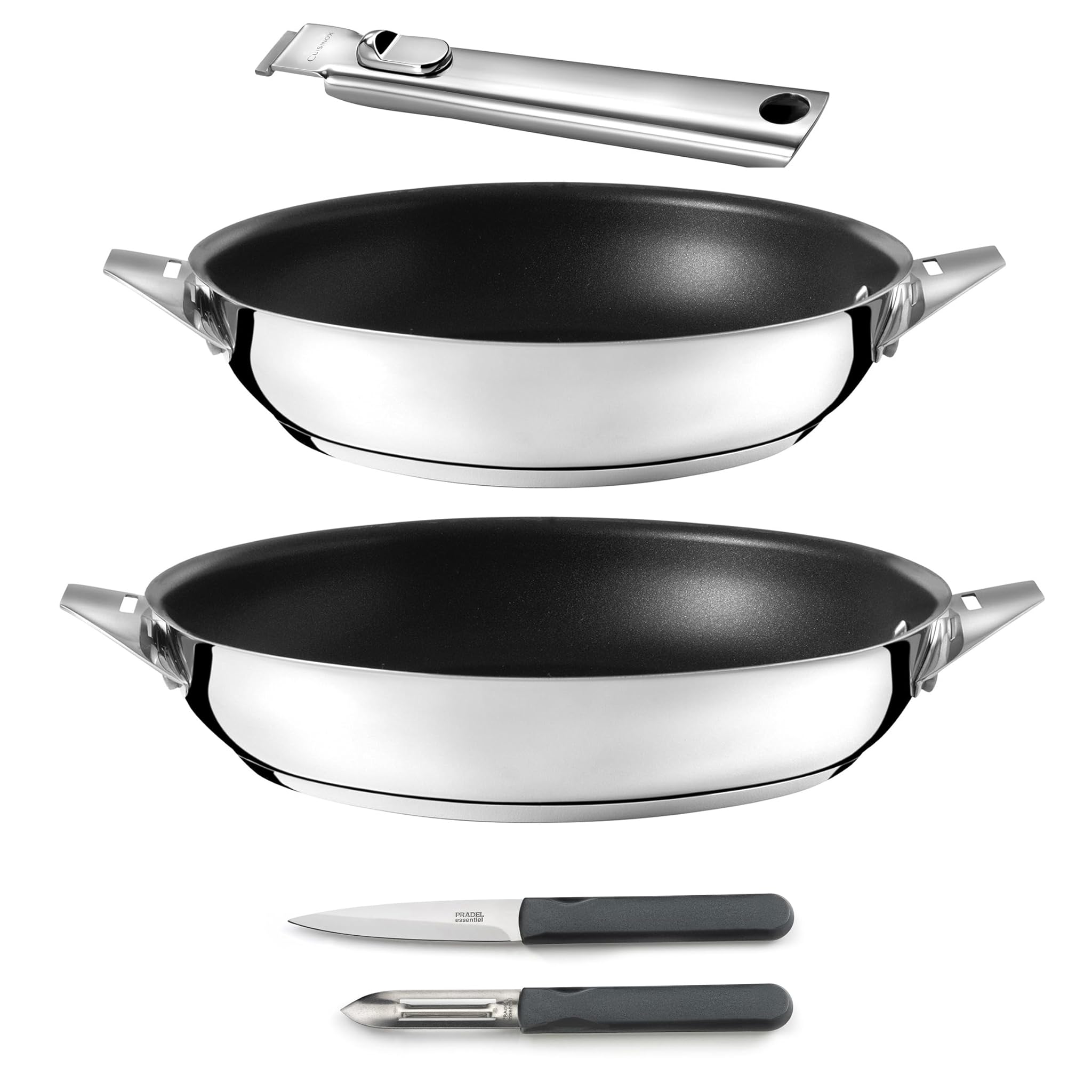 Cuisinox Eclipse - Set Cottura e Posate con Manico Removibile