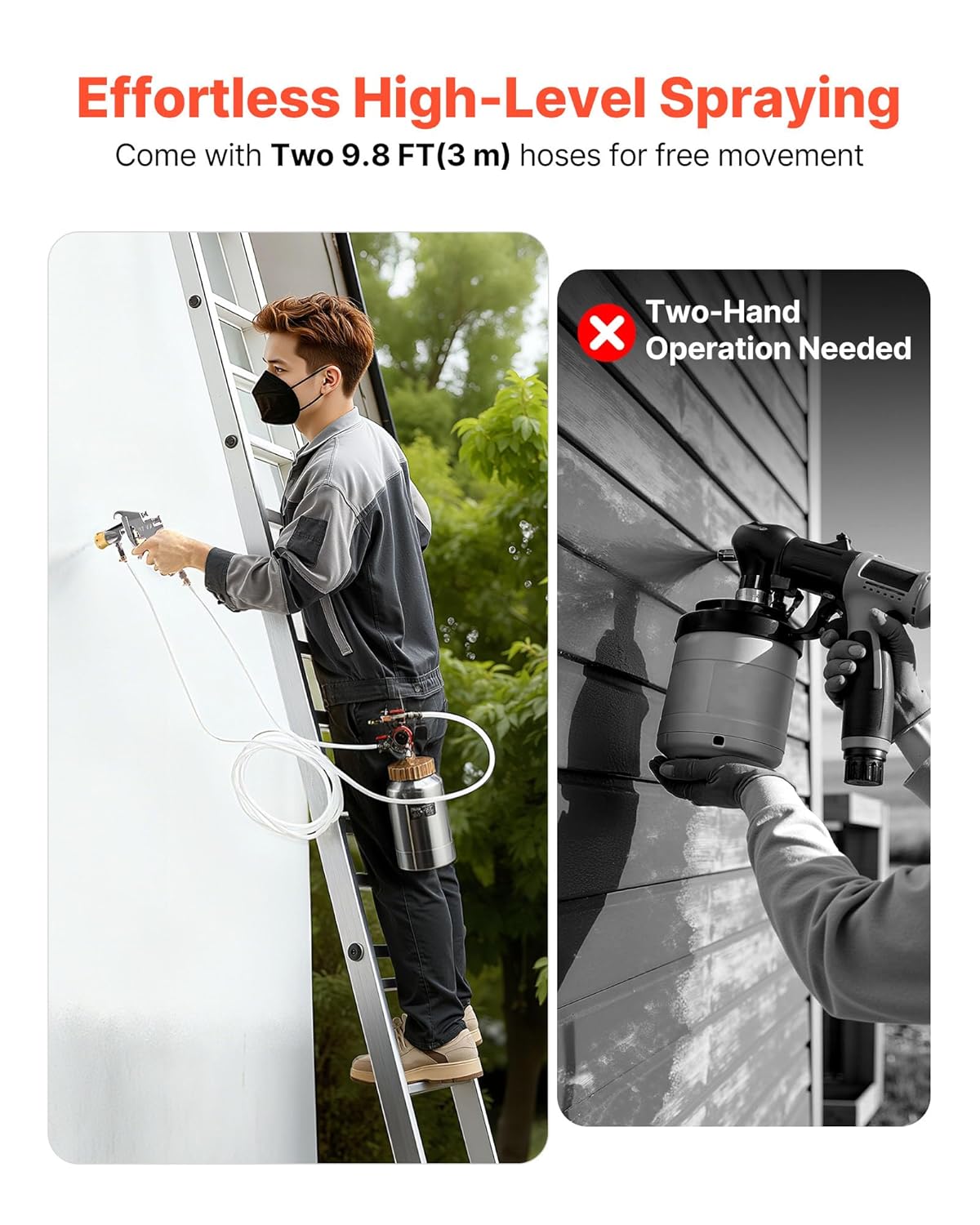 Vevor Serbatoio Spruzzatore di Vernice 2 L Pneumatico - immagine 6