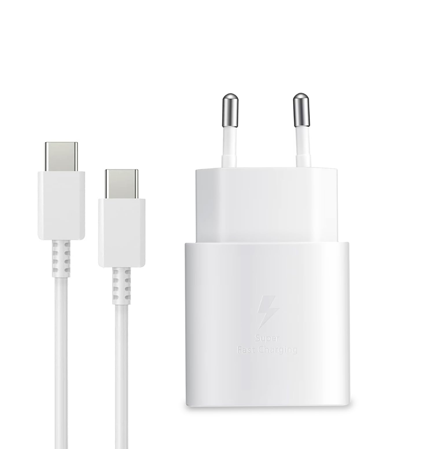 Caricatore USB C Rapido 25W per Samsung, Bianco