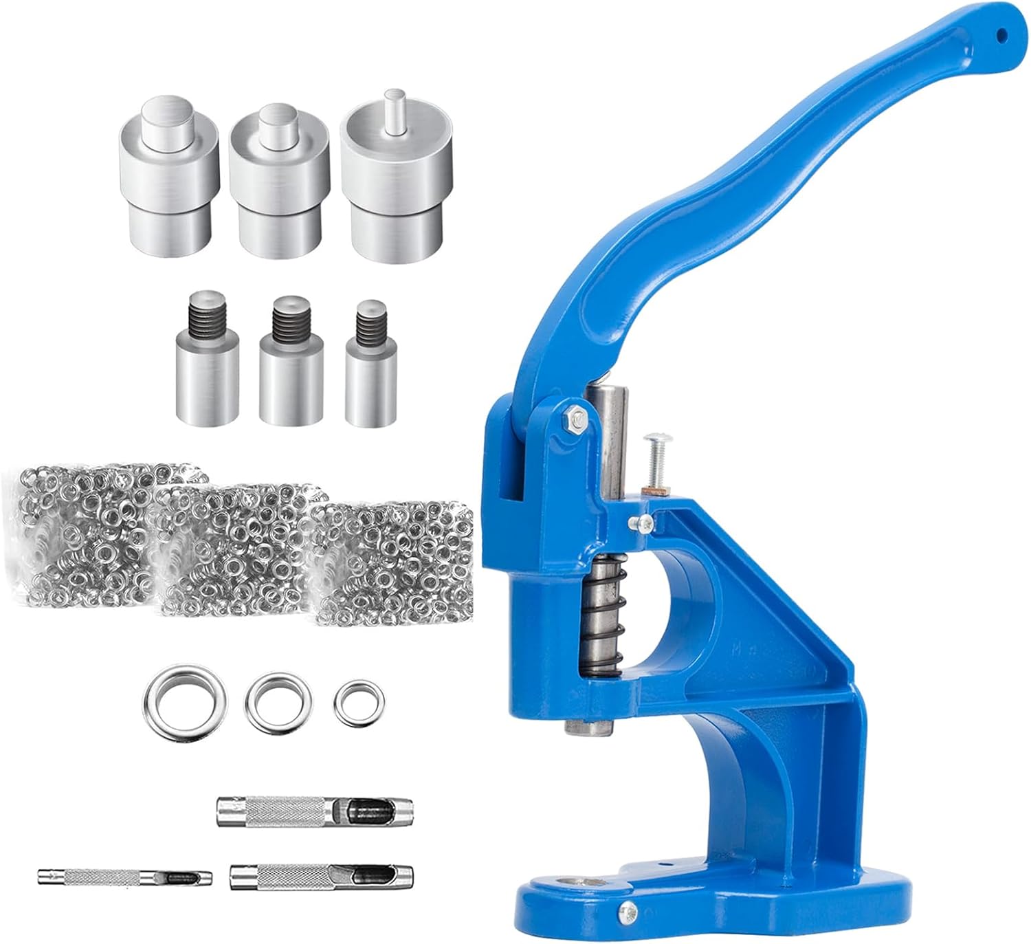 Emoshayoga Occhielli Macchina a Pressione Macchina per Occhielli con 1500 Occhielli per Borchie e Borchie (Blu) - immagine 1