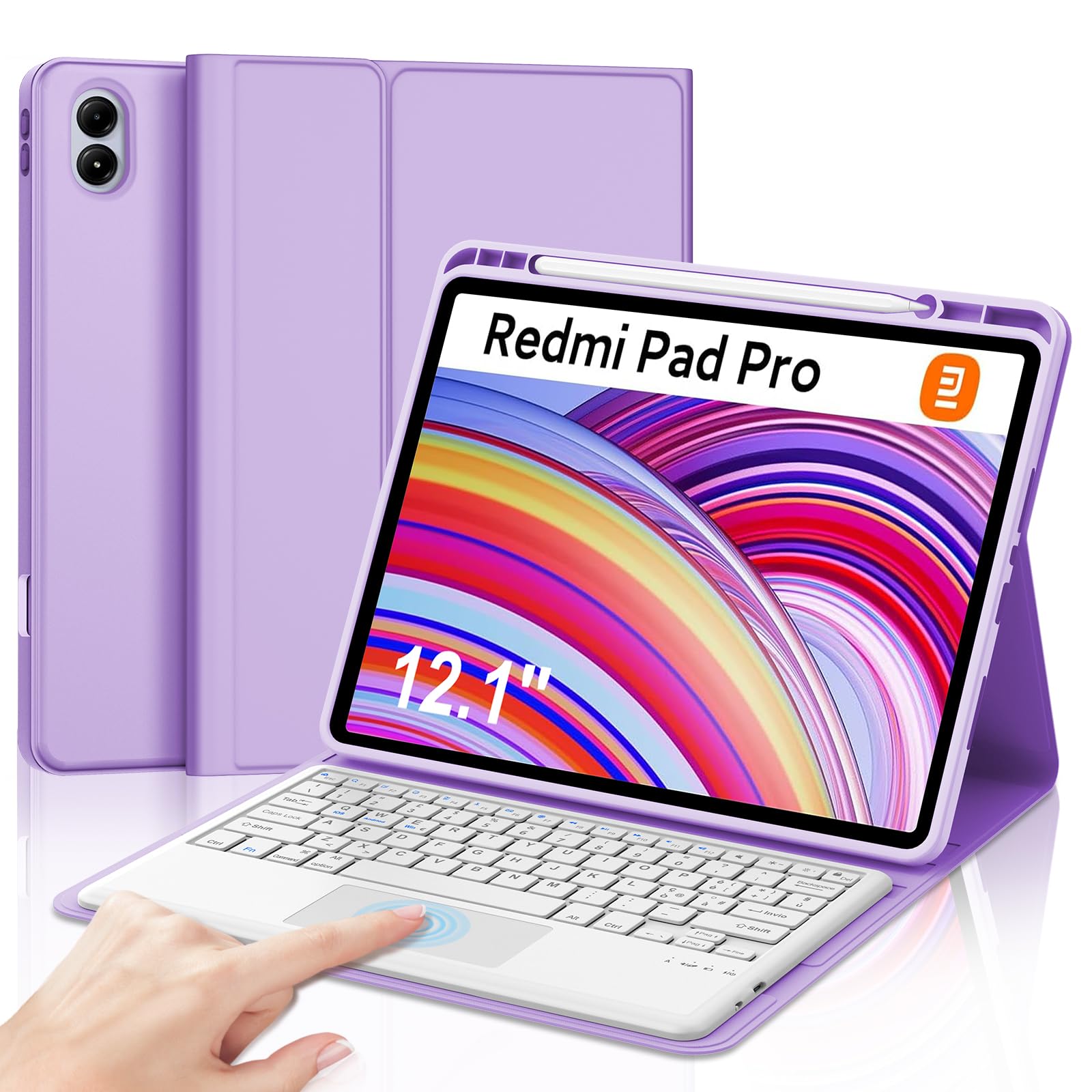 Tastiera Redmi Pad Pro 12.1" 2024 con Trackpad, Viola Chiaro