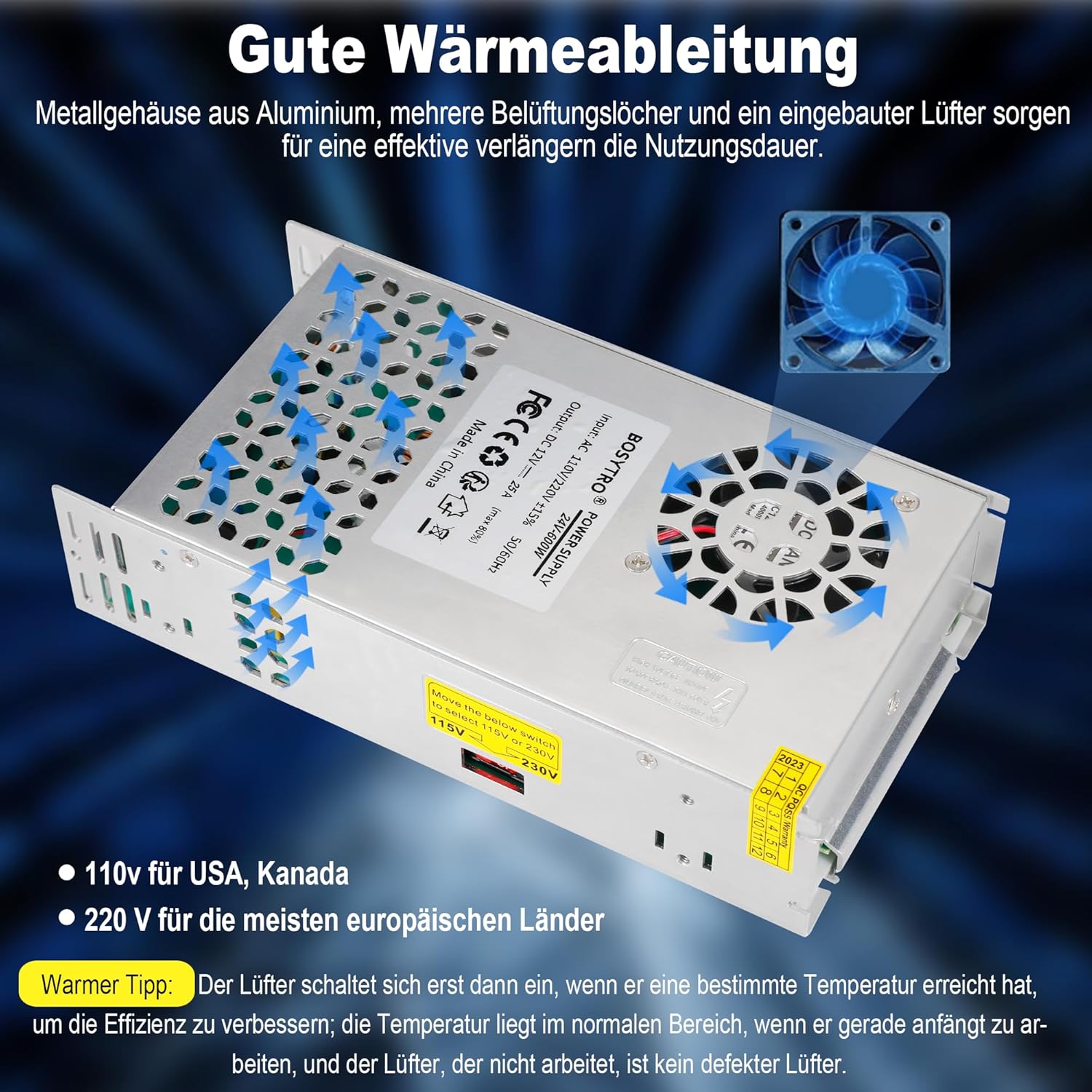 Alimentatore Trasformatore 24V 25A 600W - immagine 3